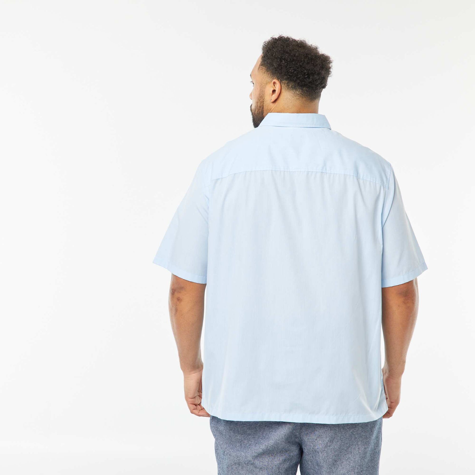 Chemise manches courtes comfort fit BLEU