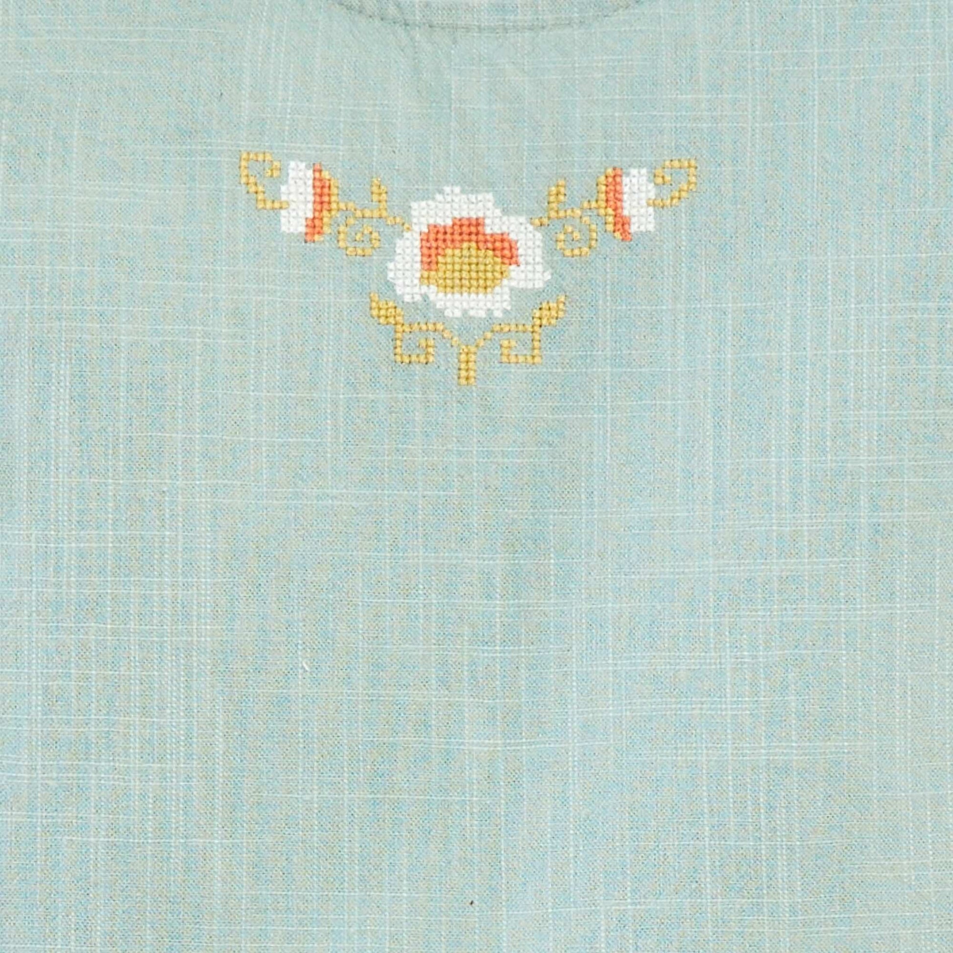 Blouse à motifs brodés VERT