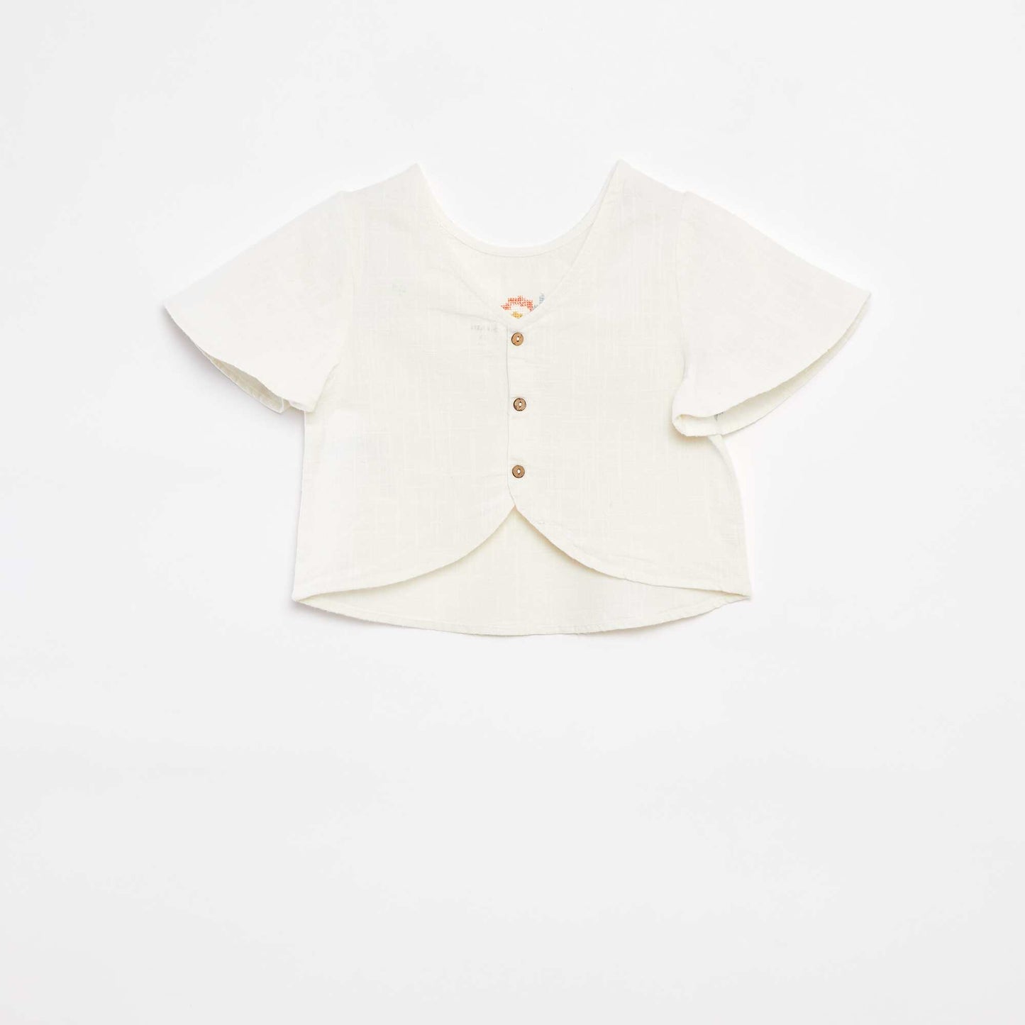 Blouse à motifs brodés BLANC
