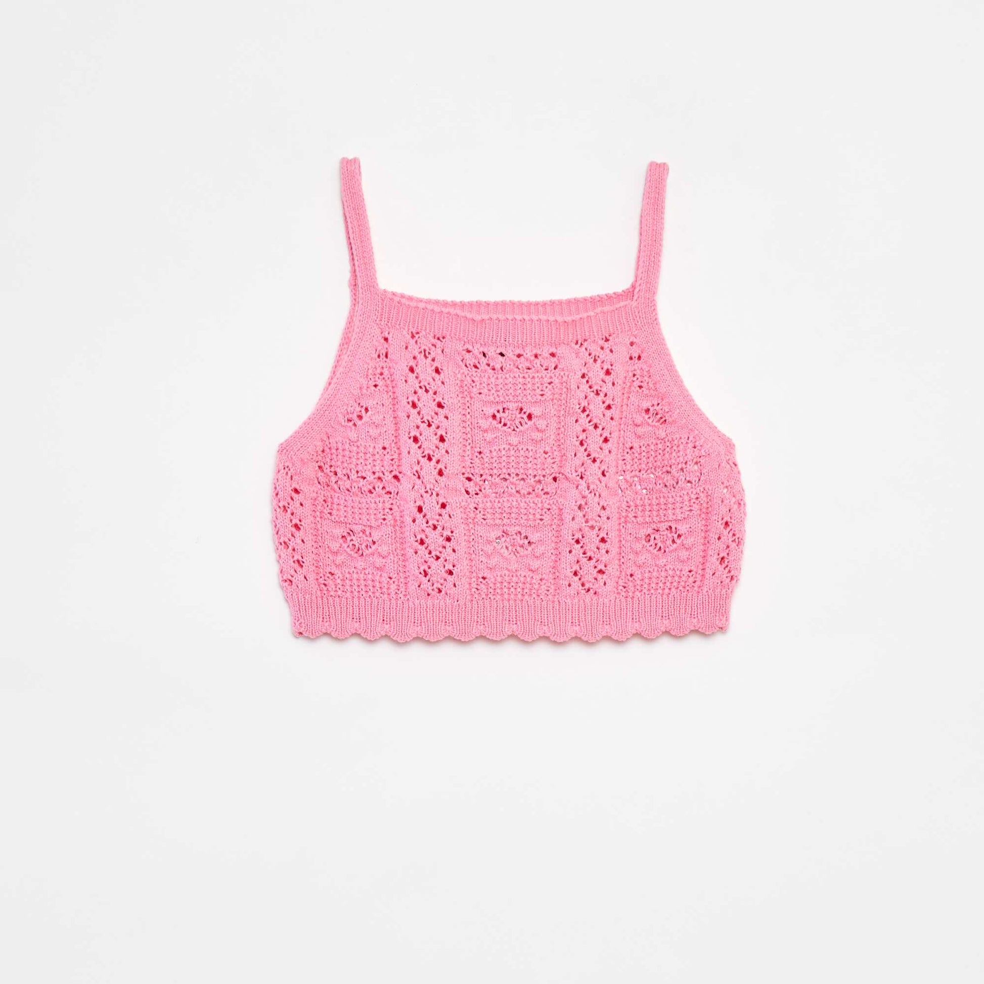 Top uni en crochet ROSE
