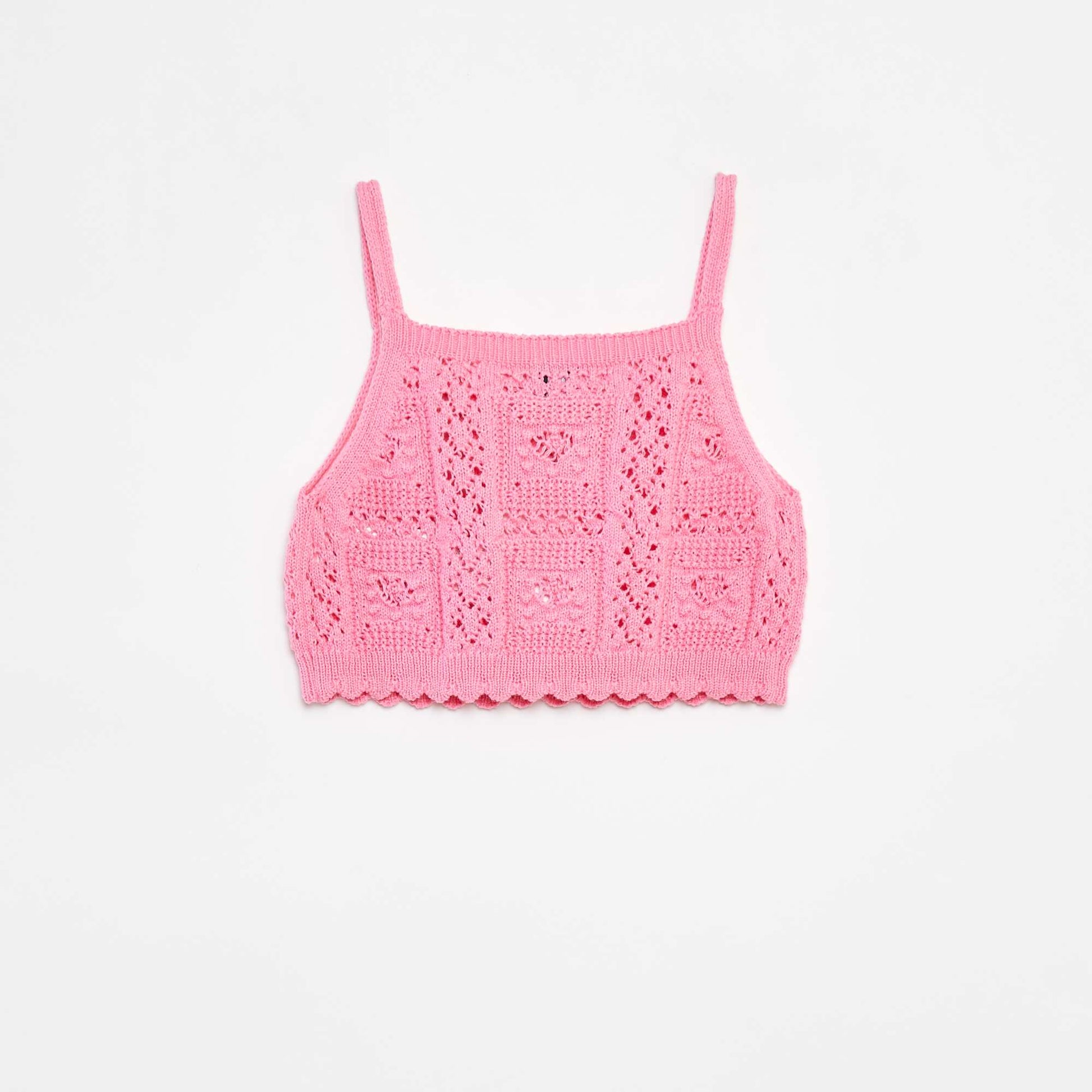 Top uni en crochet ROSE