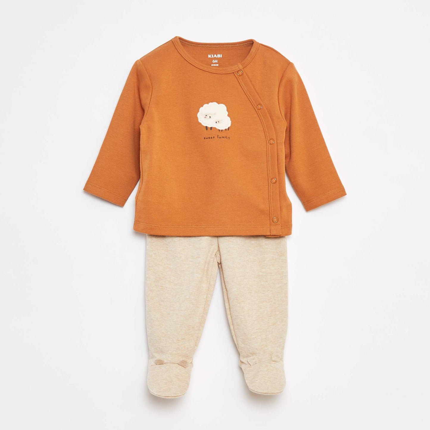 Ensemble pyjama en coton - 2 pièces ORANGE