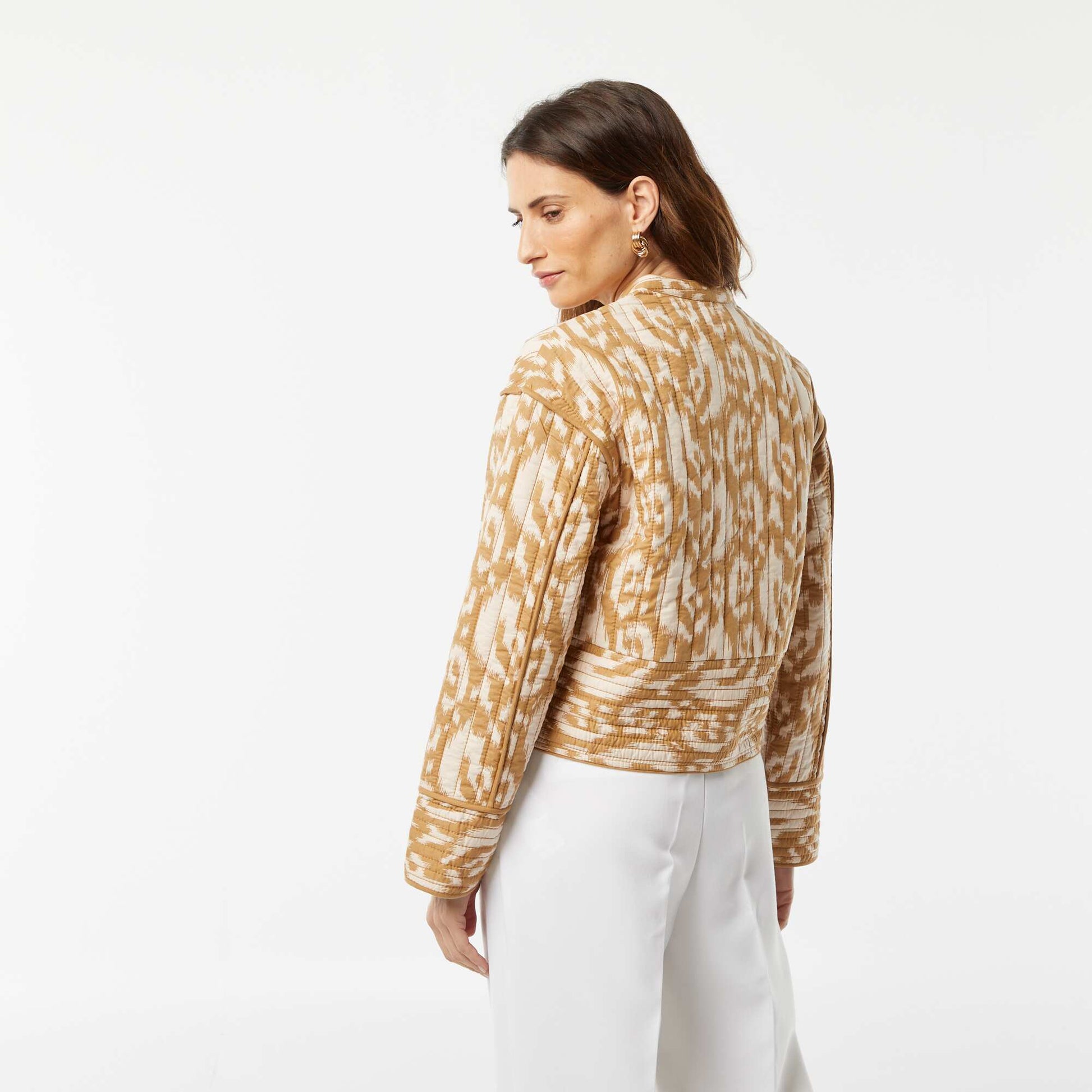Veste matelassée imprimée BEIGE