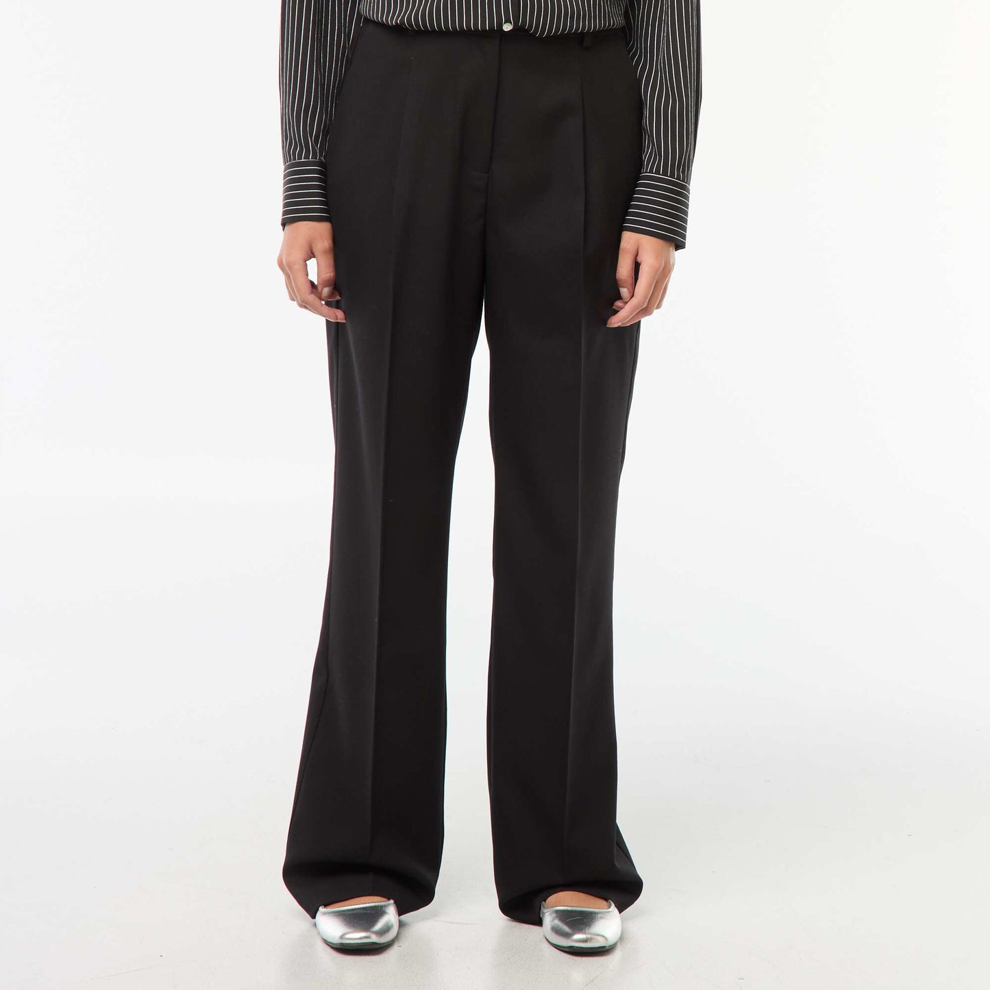 Pantalon de tailleur coupe large NOIR