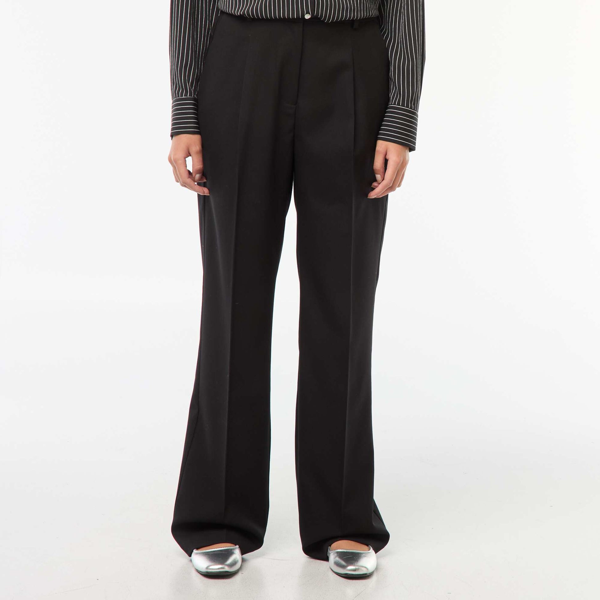Pantalon de tailleur coupe large NOIR