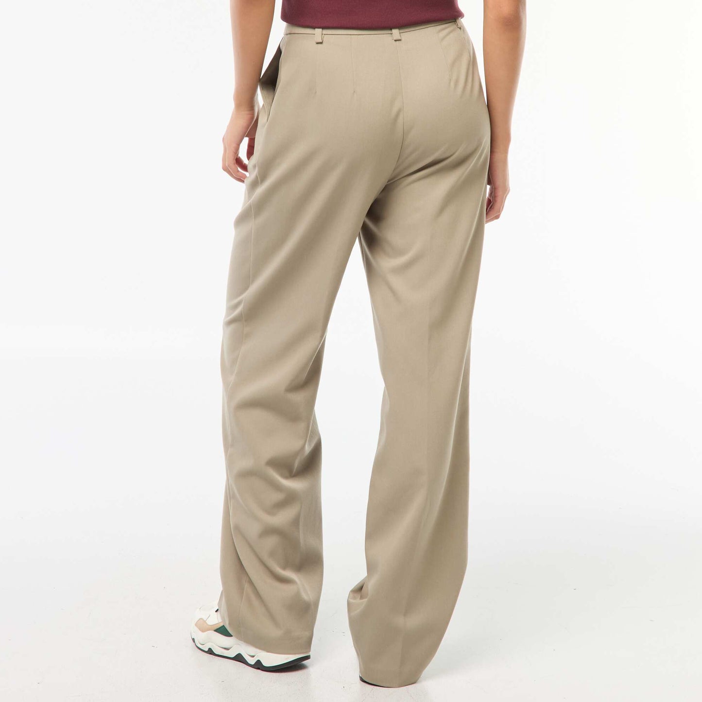 Pantalon de tailleur coupe large VERT