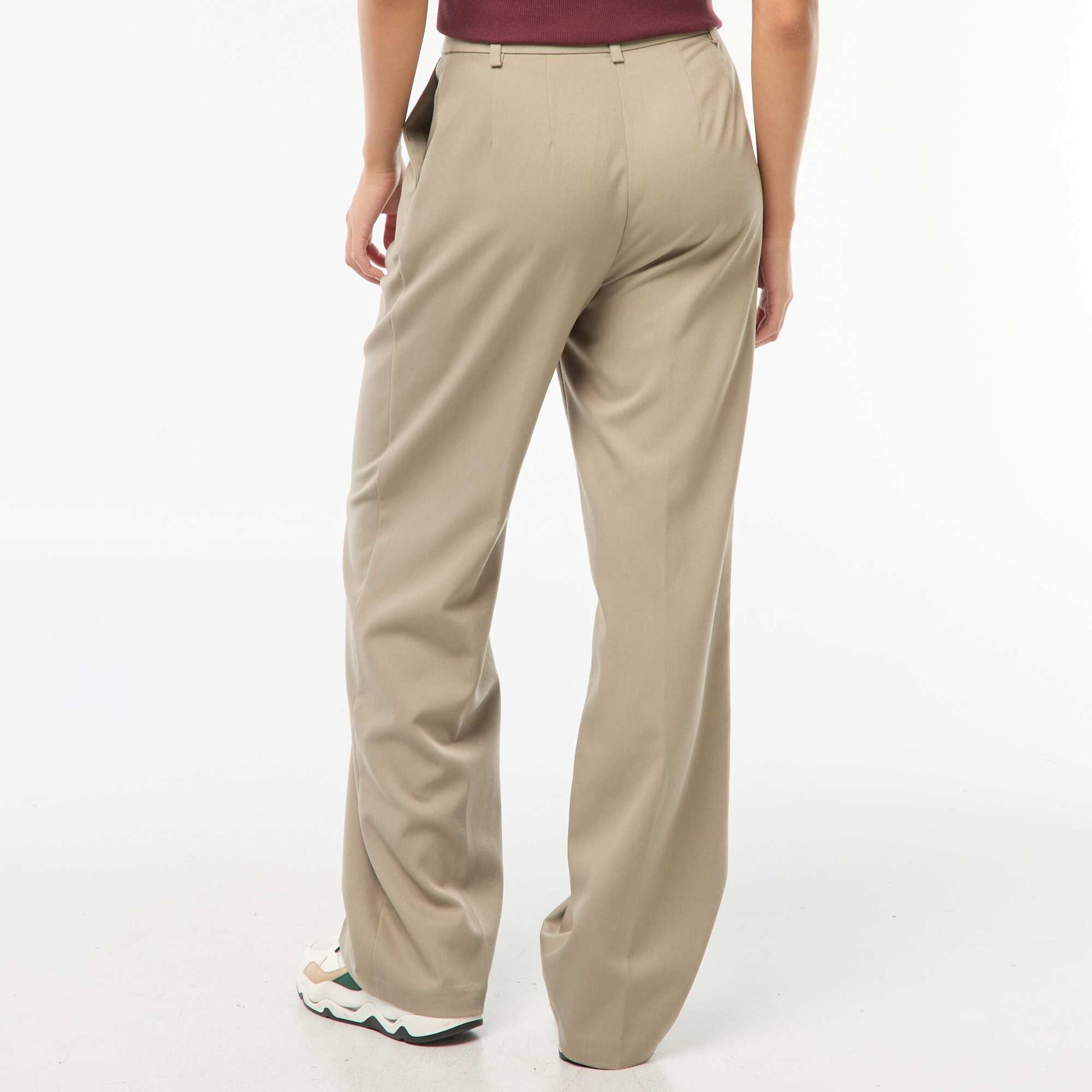 Pantalon de tailleur coupe large VERT
