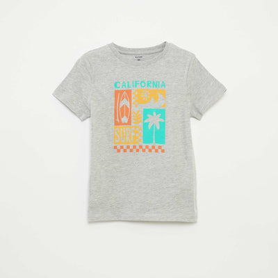 T-shirt imprimé fantaisie GRIS