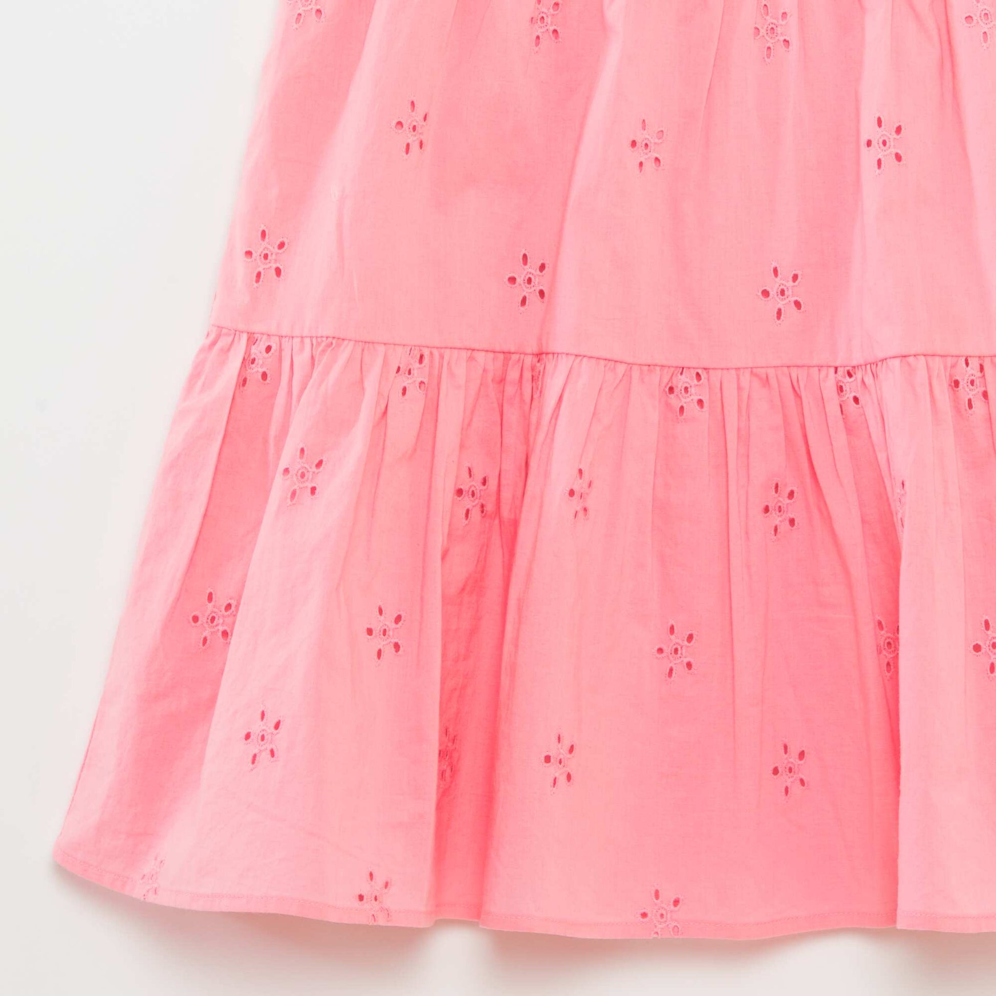 Robe unie à bretelles tressées ROSE