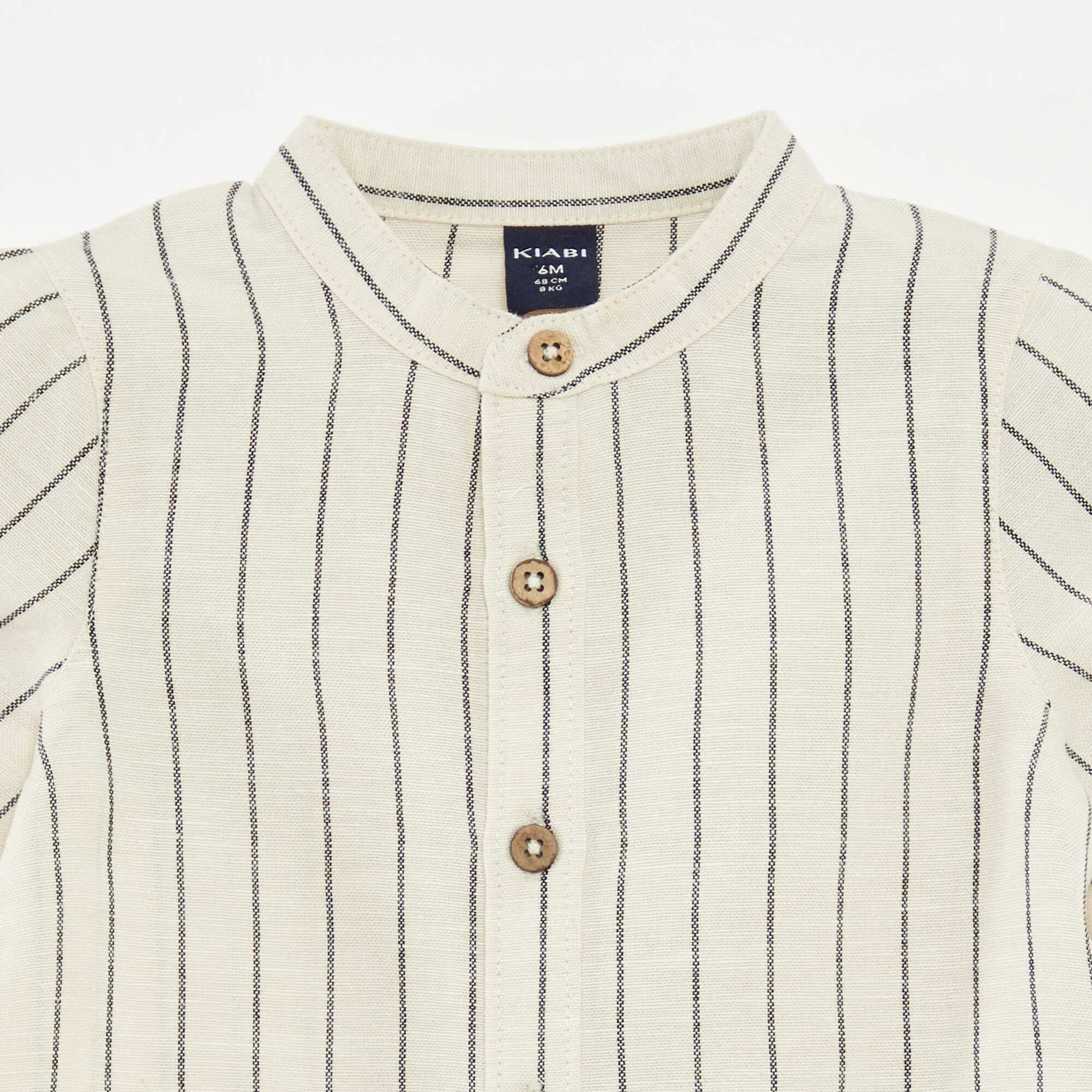 Ensemble chemise à col mao + short - 2 pièces BEIGE