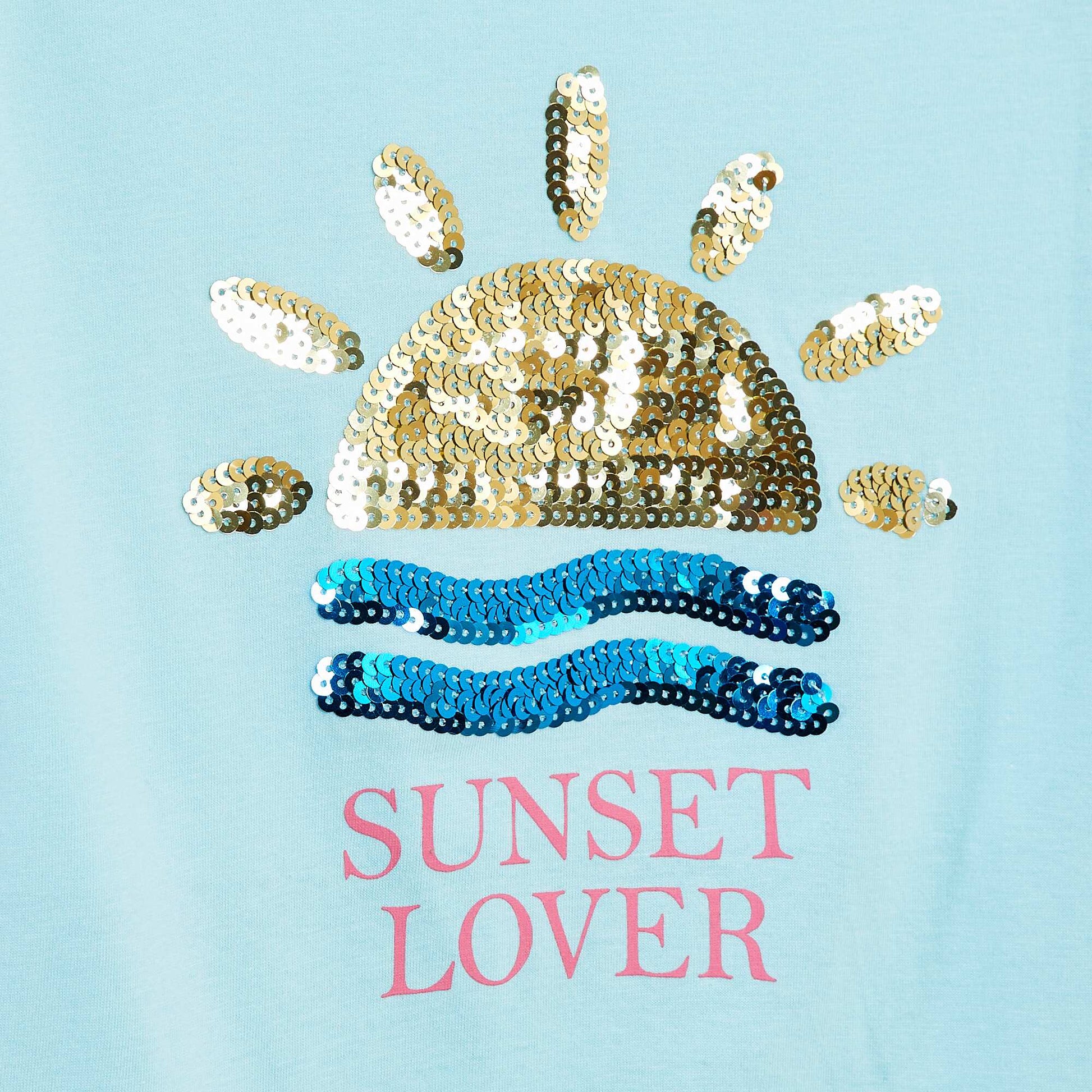 T-shirt imprimé animé manches courtes BLEU