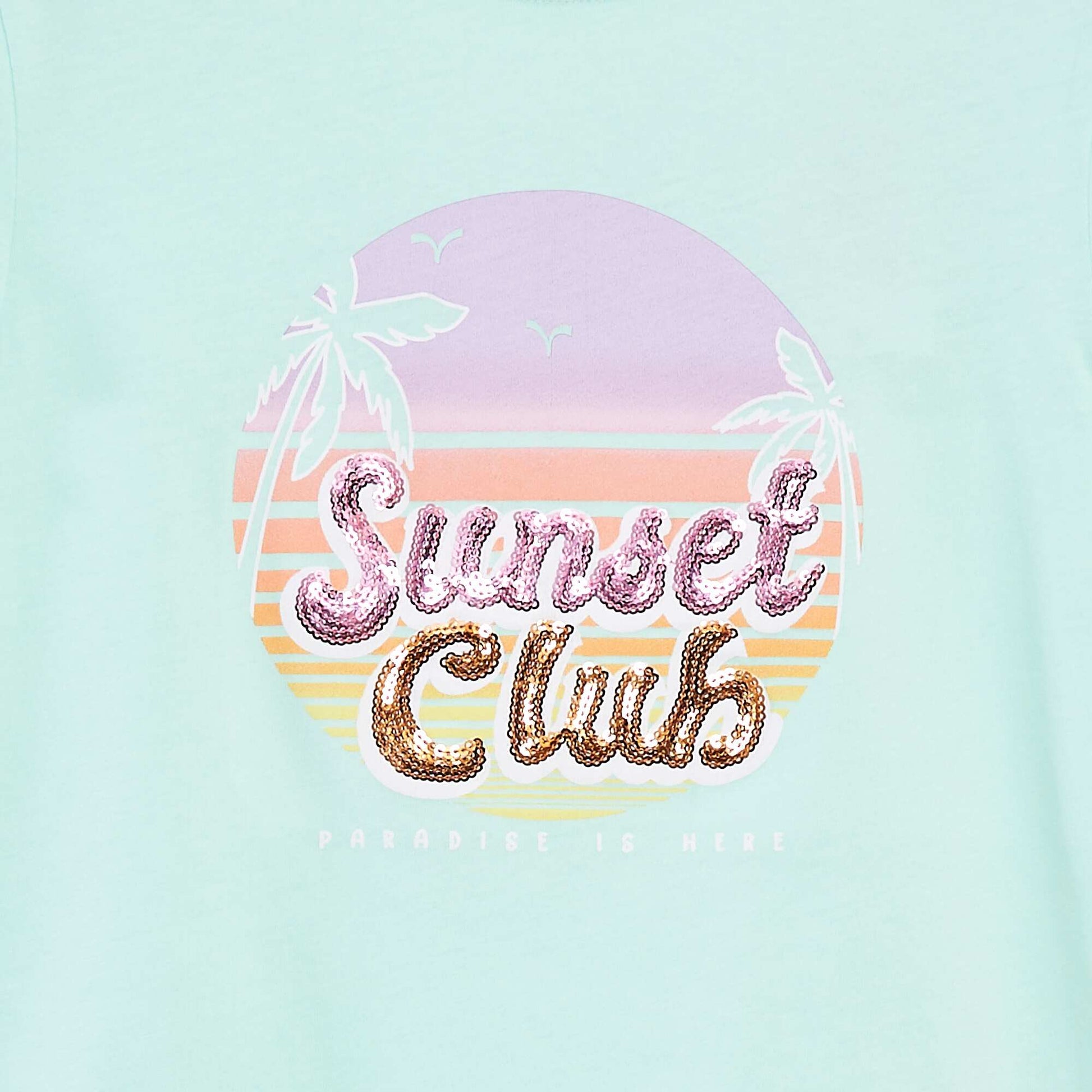 T-shirt imprimé animé manches courtes BLEU