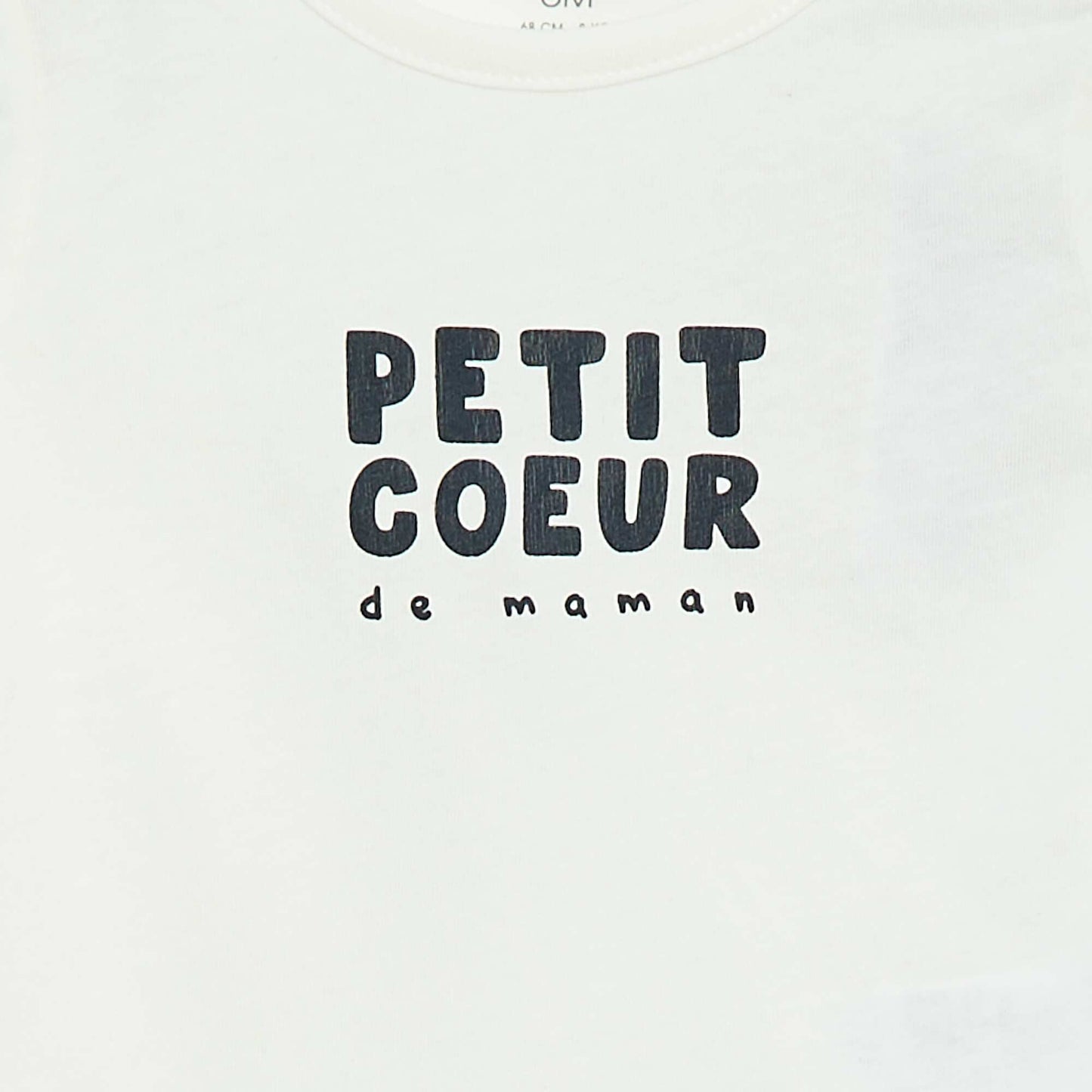 T-shirt imprimé à manches longues BLANC
