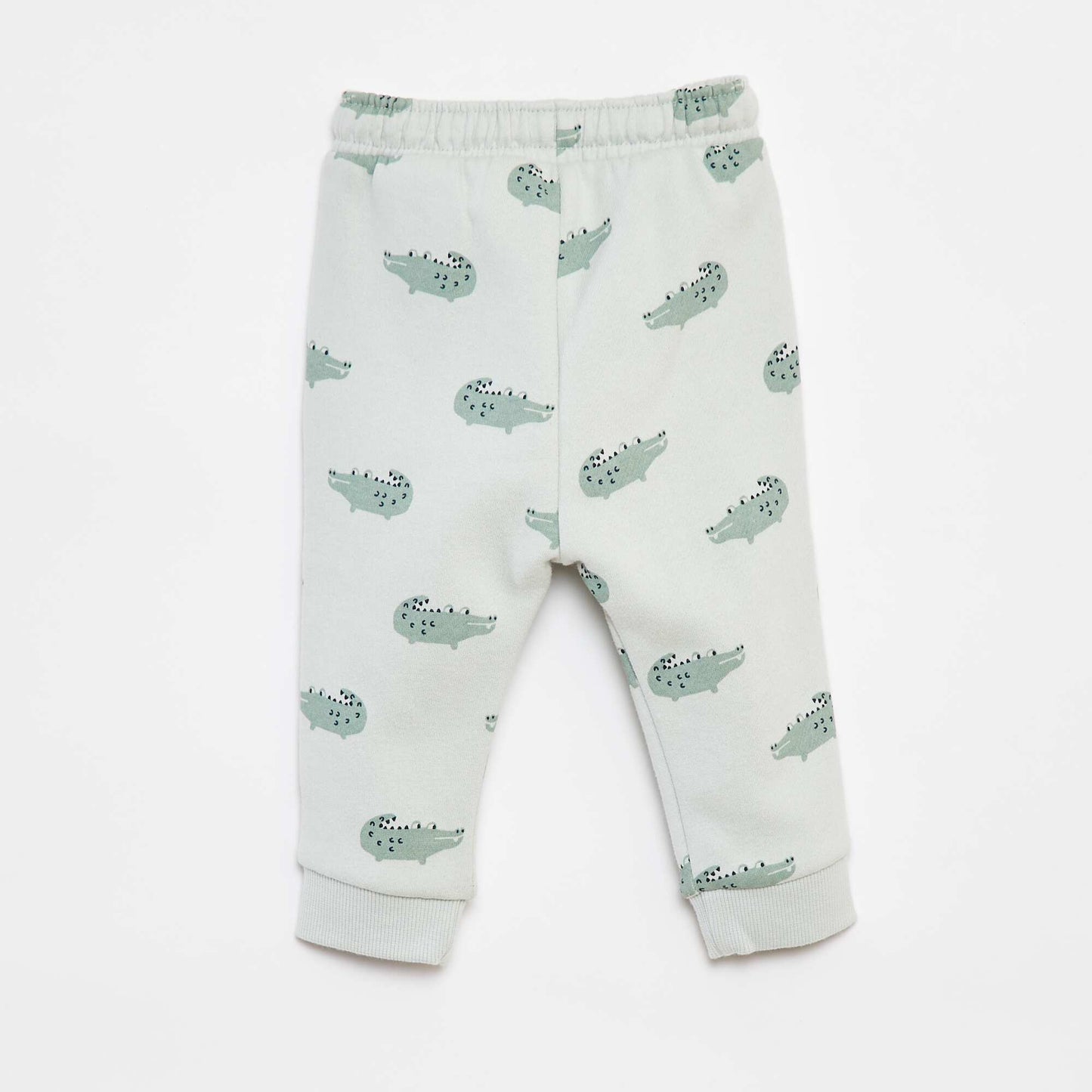 Pantalon jogging uni avec taille élastiquée VERT