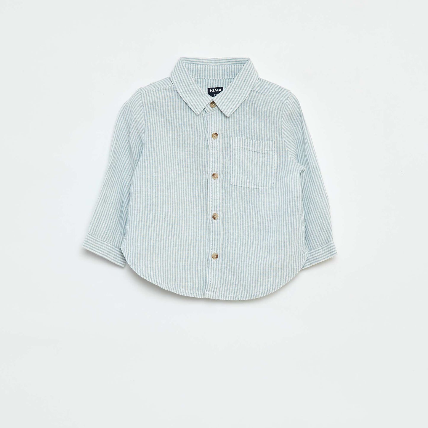 Chemise rayée en chambray BLEU