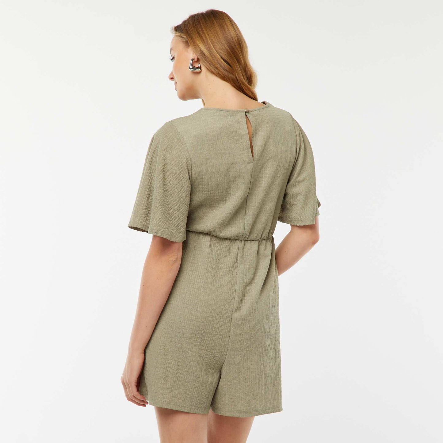 Combishort de maternité en maille gaufrée VERT