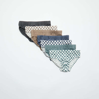 Lot de 7 slips à imprimés GRIS