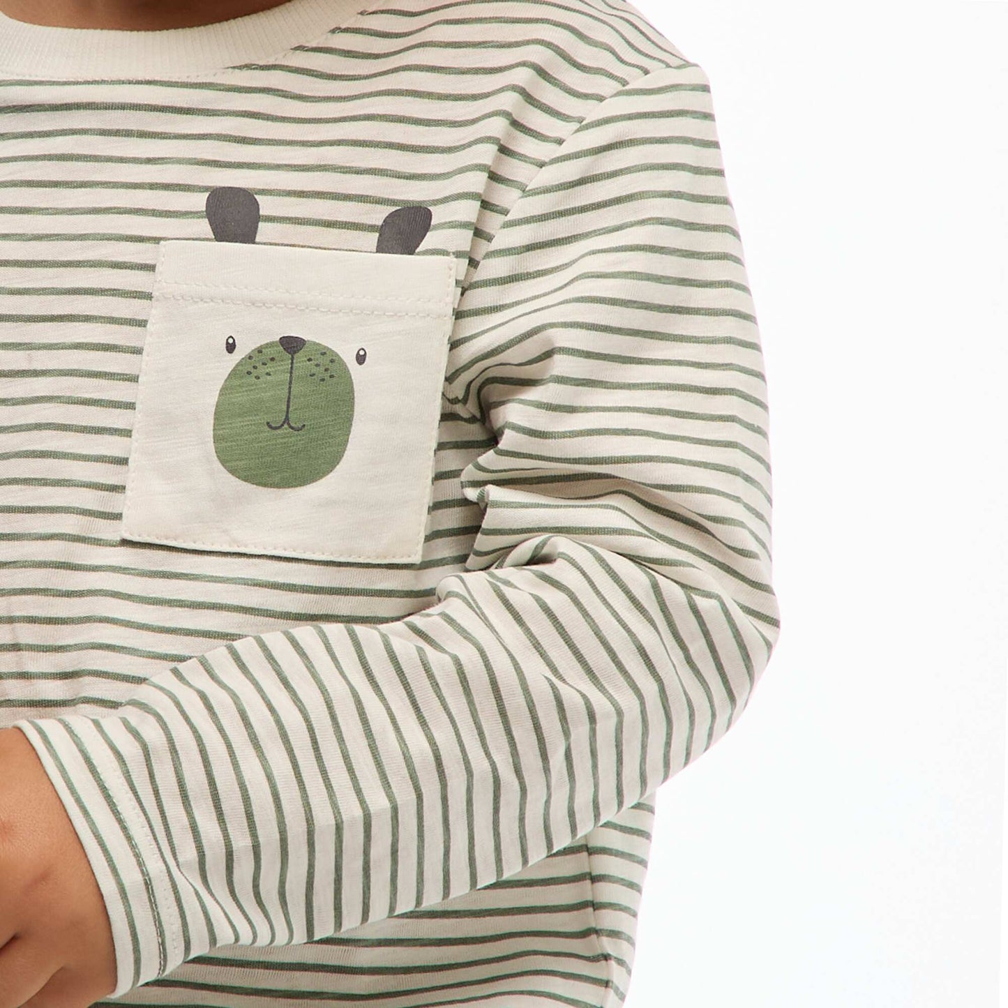 T-shirt en jersey avec poche poitrine BLANC