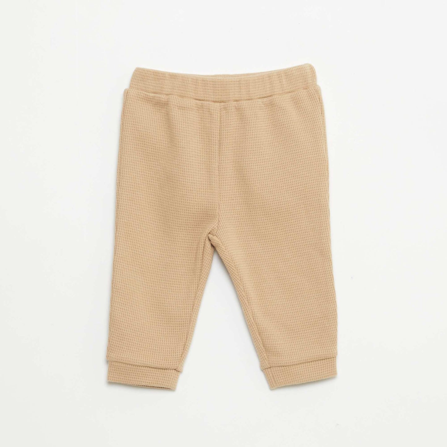 Ensemble sweat + pantalon en matière nid d'abeilles - 2 pièces BEIGE