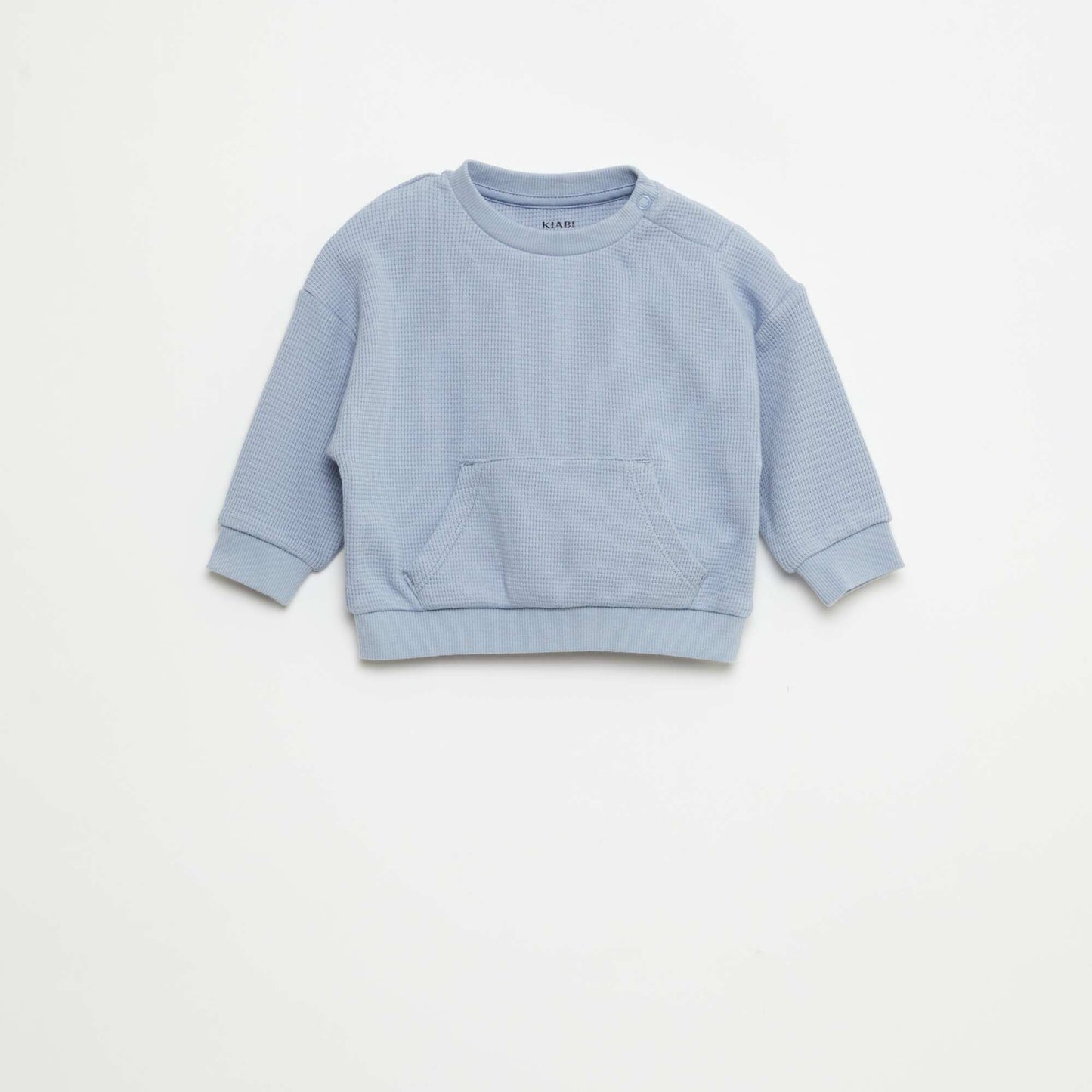 Ensemble sweat + pantalon en matière nid d'abeilles - 2 pièces BLEU