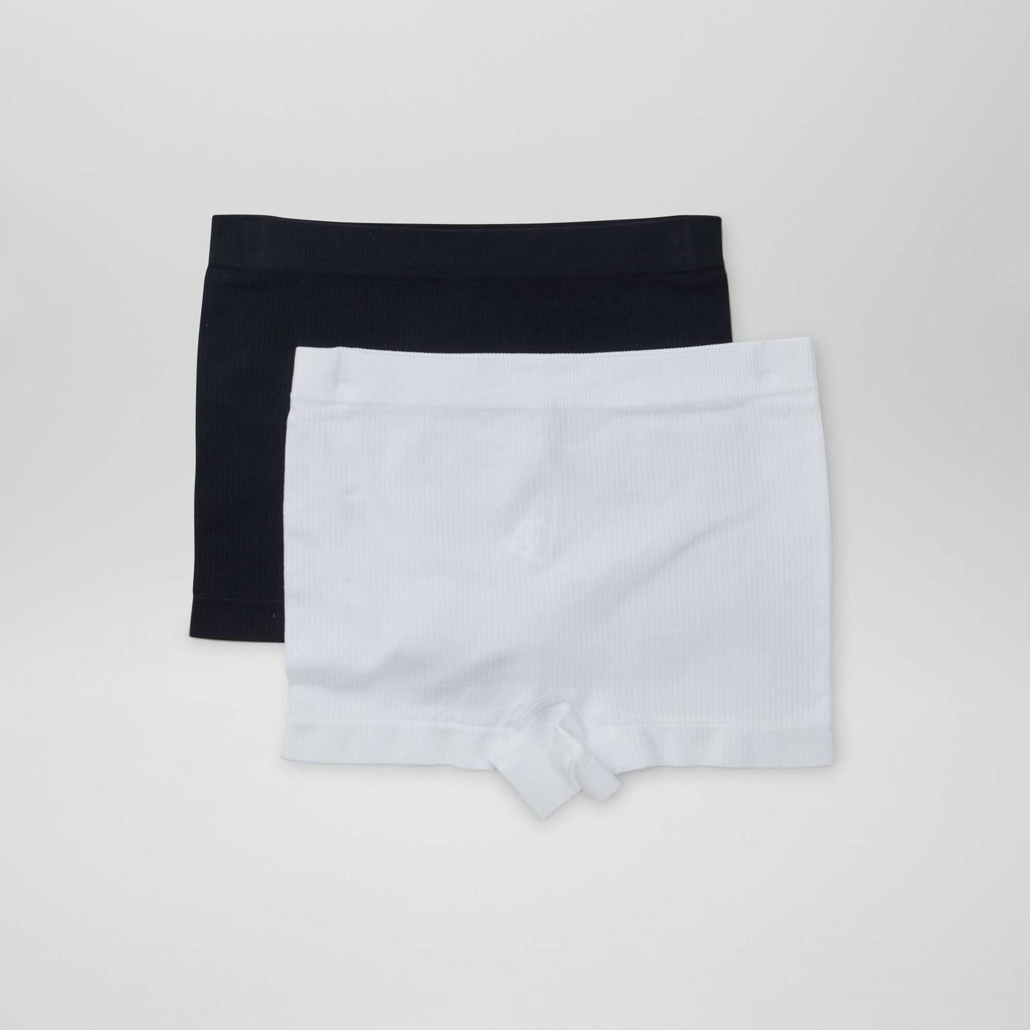 Lot de 2 shorties en maille côtelée BLANC