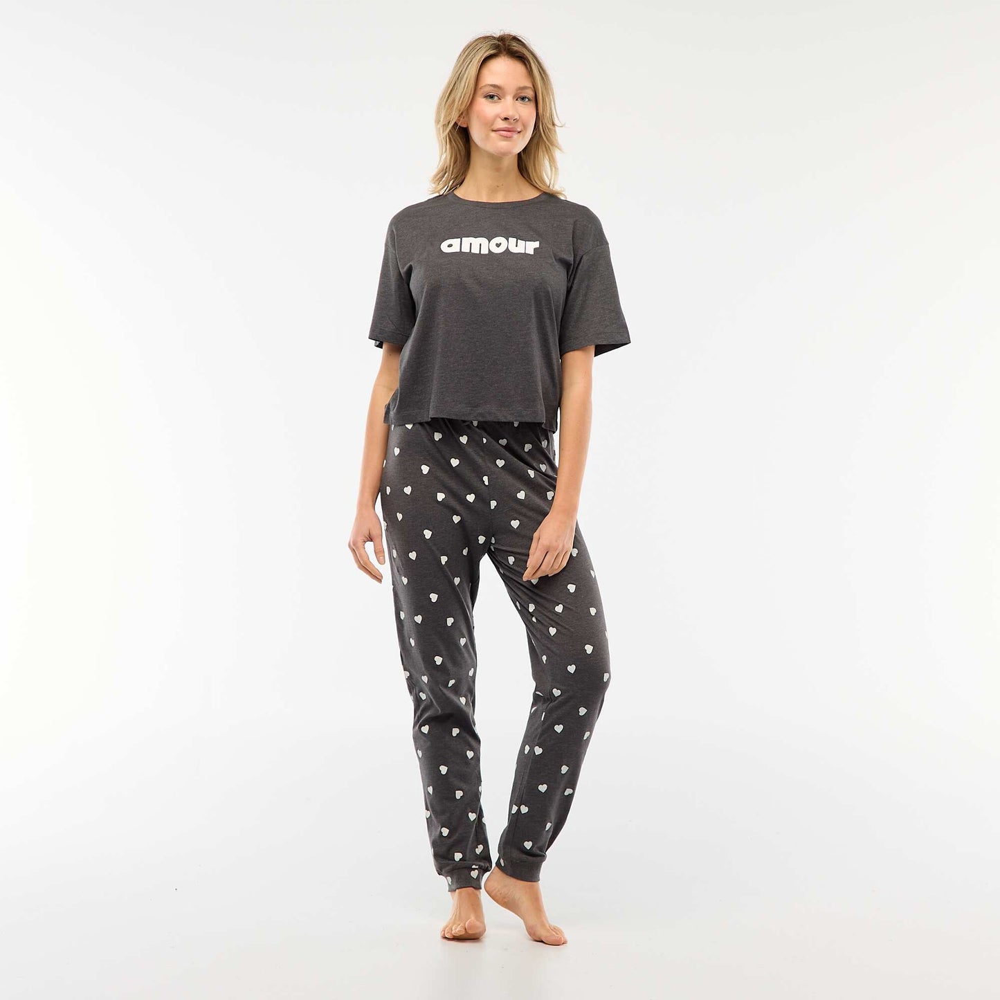 Ensemble pyjama long - 2 pièces GRIS