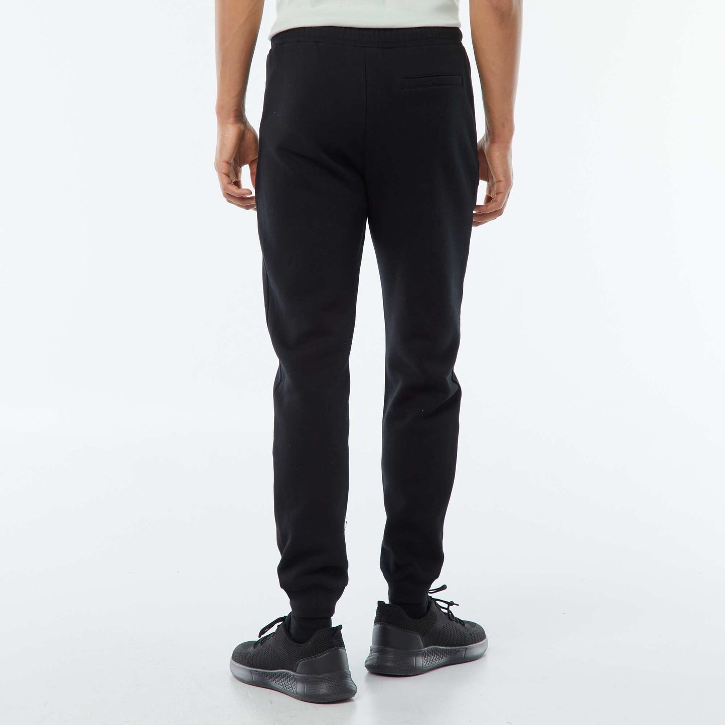 Jogging en molleton gratté avec 2 poches zippées NOIR