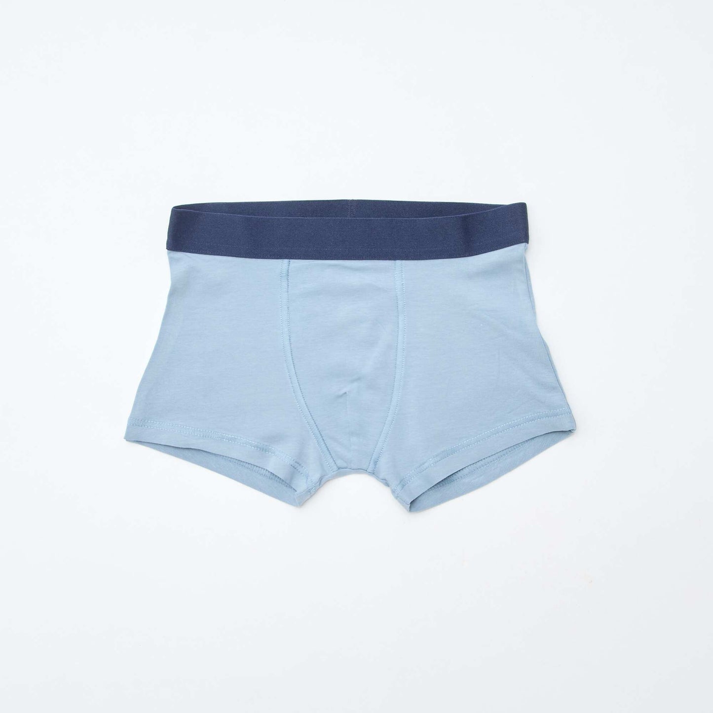Lot 5 boxers unis unis et imprimés BLEU