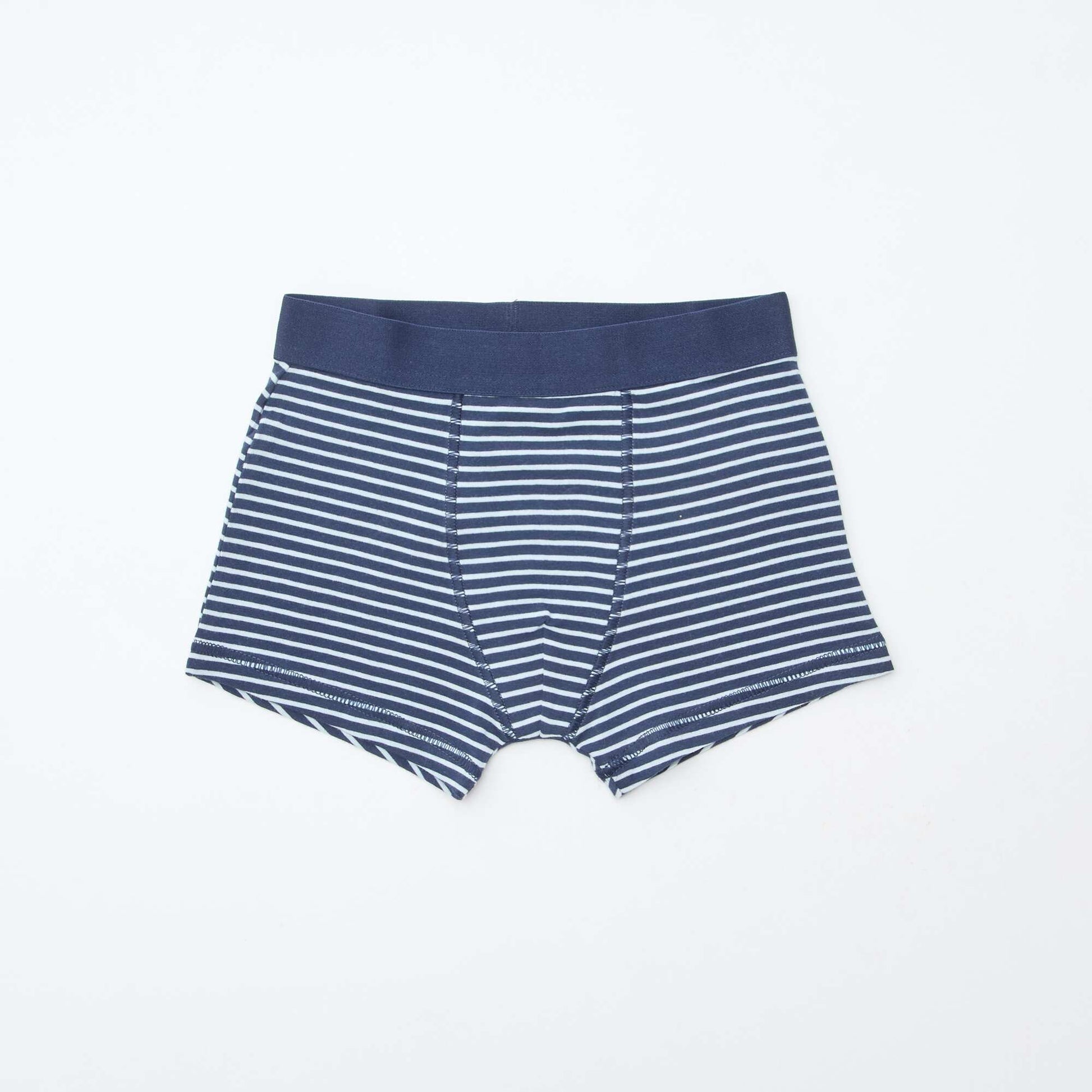 Lot 5 boxers unis unis et imprimés BLEU