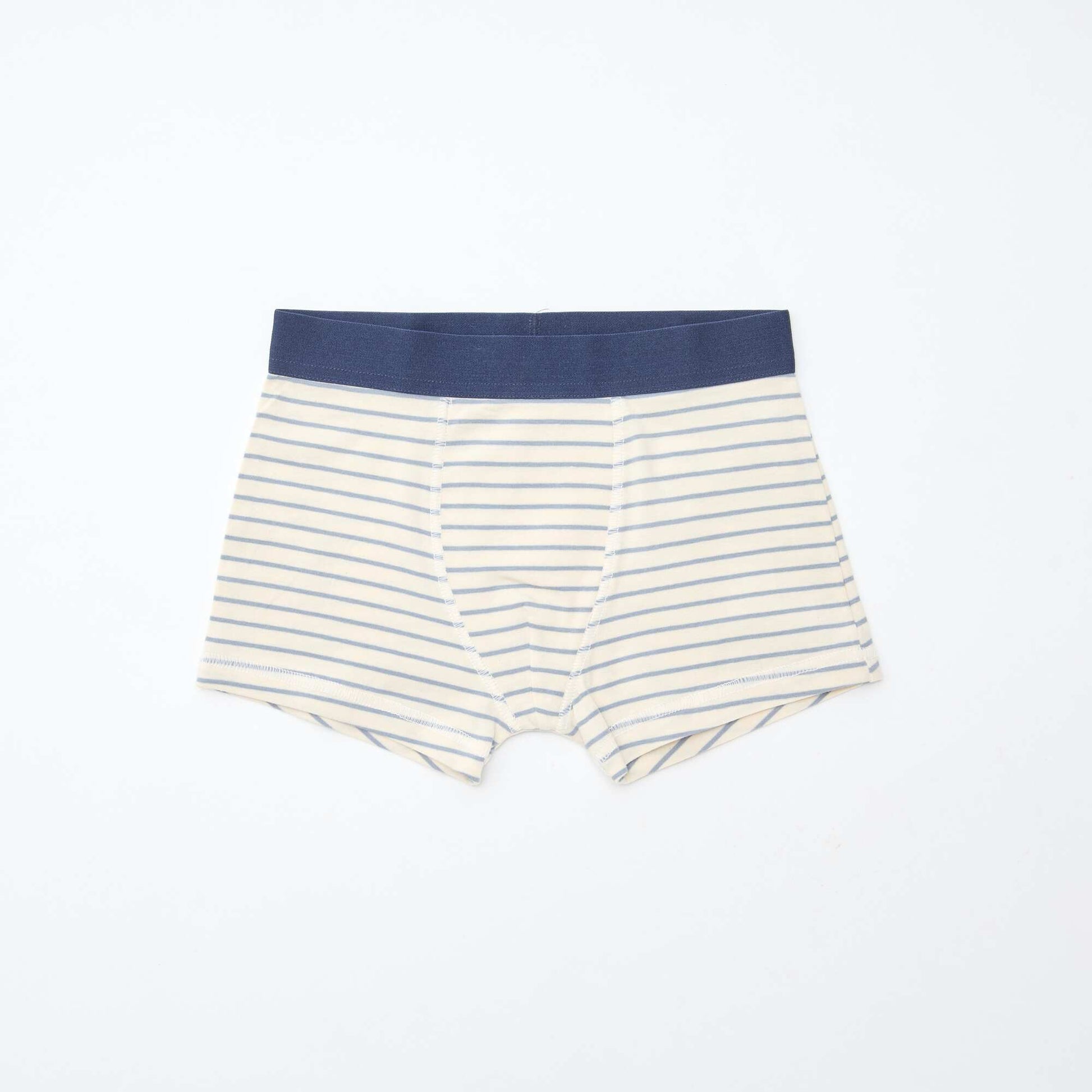 Lot 5 boxers unis unis et imprimés BLEU