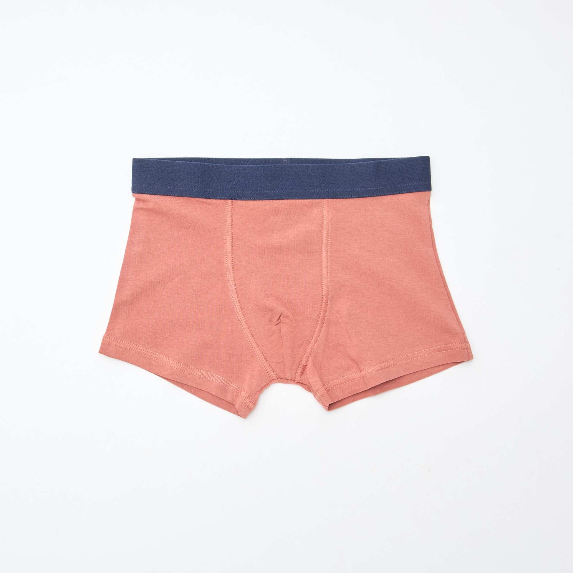 Lot 5 boxers unis unis et imprimés BLEU