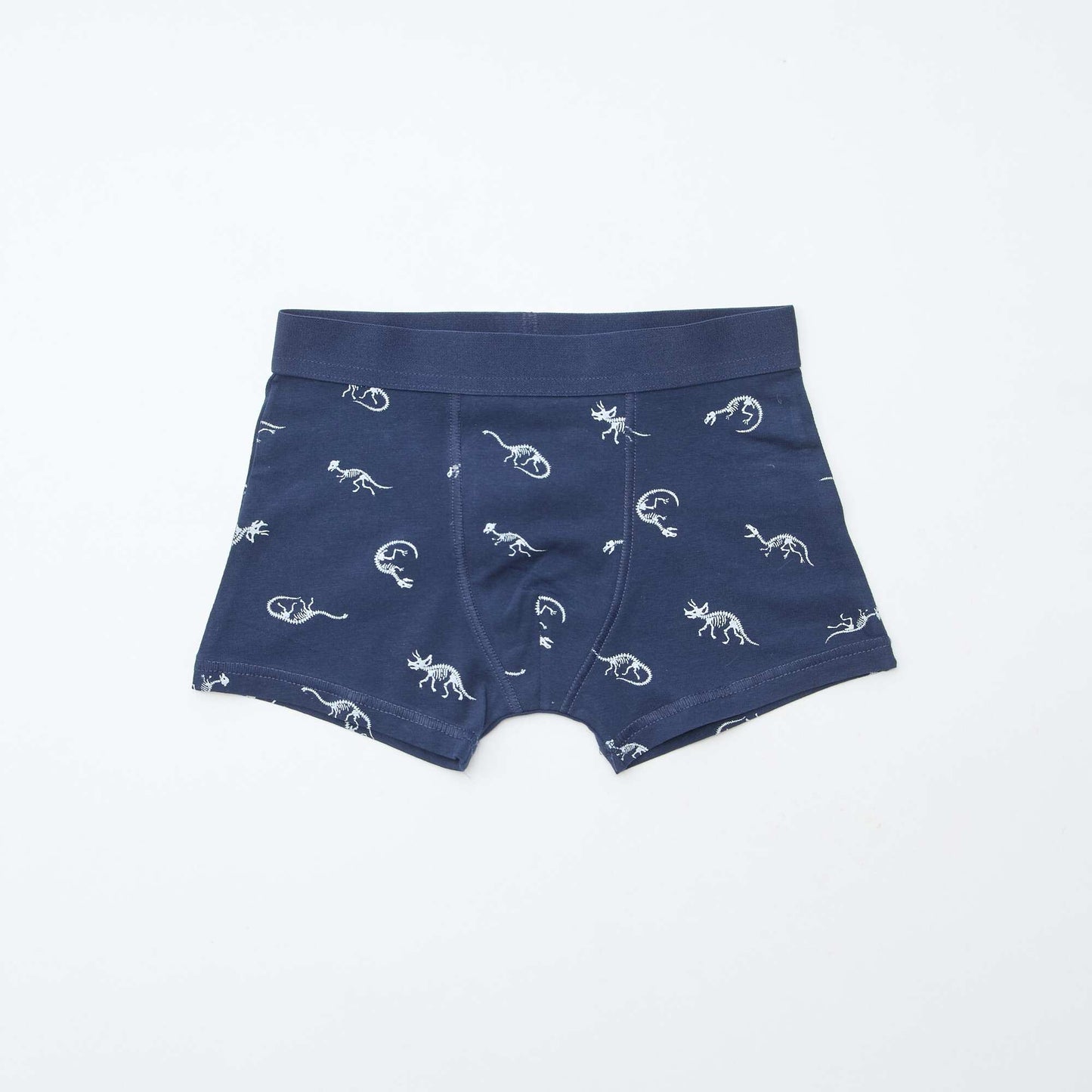 Lot de 5 boxers unis unis et imprimés BLEU