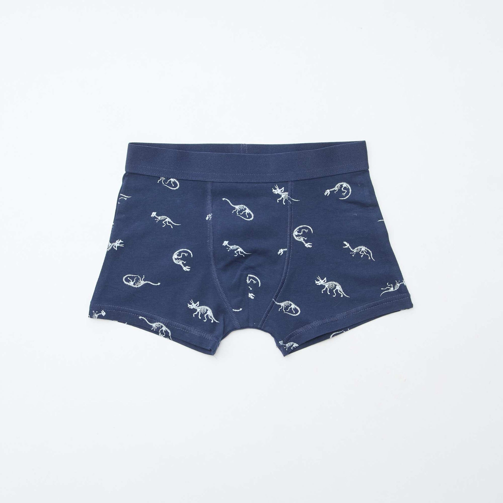 Lot de 5 boxers unis unis et imprimés BLEU