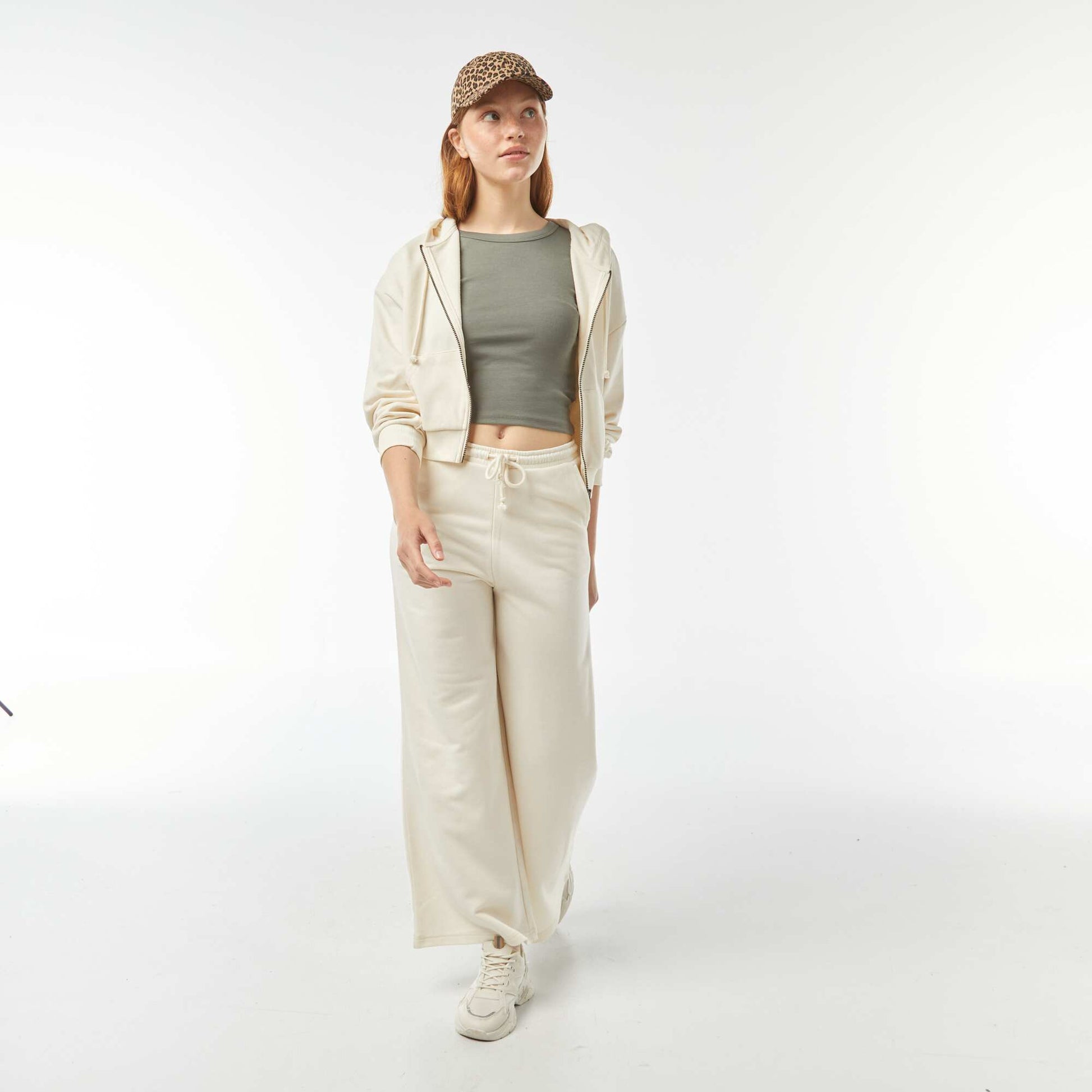 Pantalon jogging large BEIGE