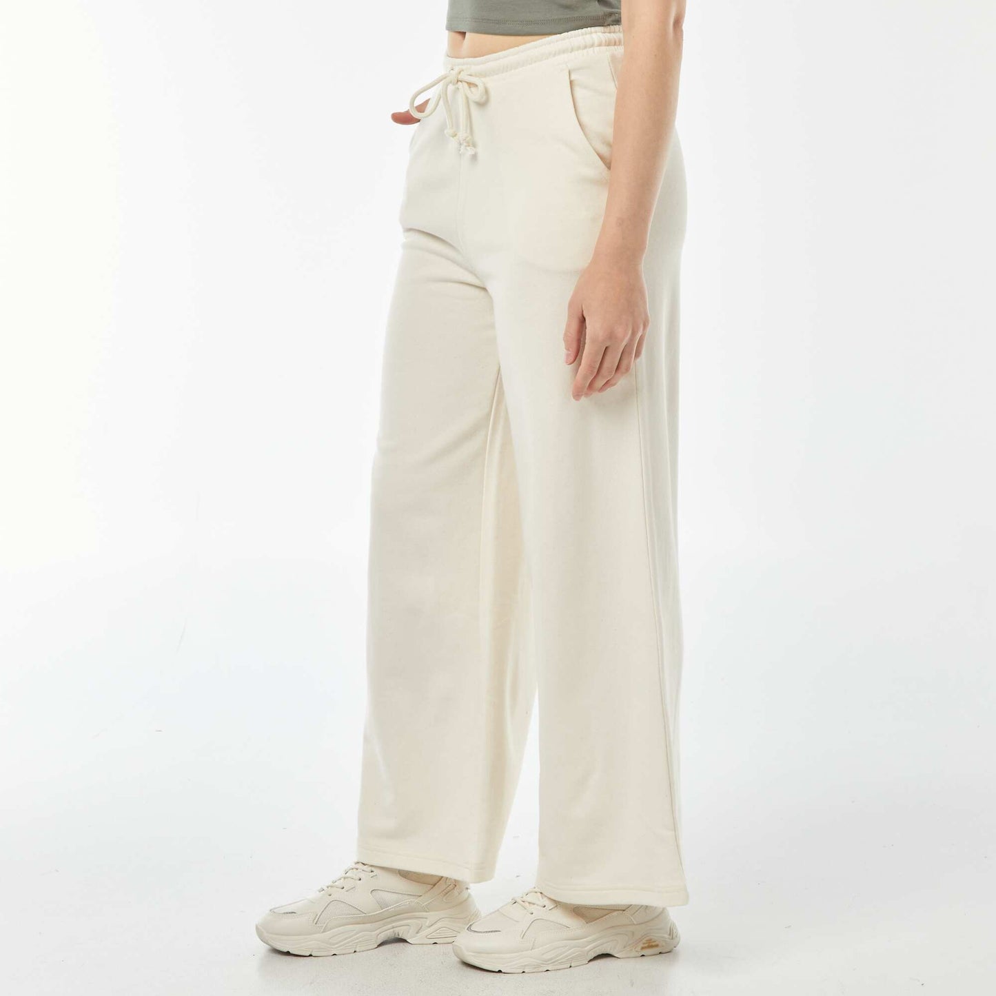 Pantalon jogging large BEIGE