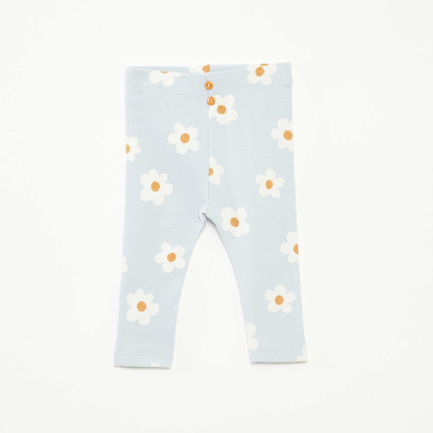 Leggings long côtelé à motif BLEU