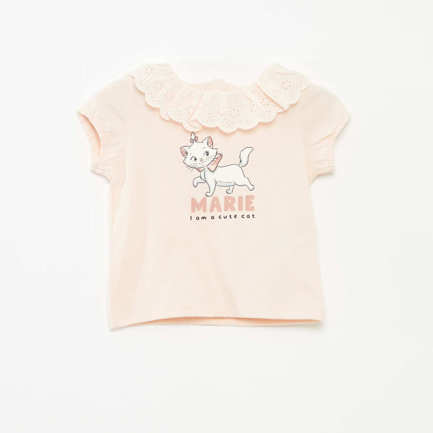 T-shirt à broderie anglaise 'Marie' ROSE