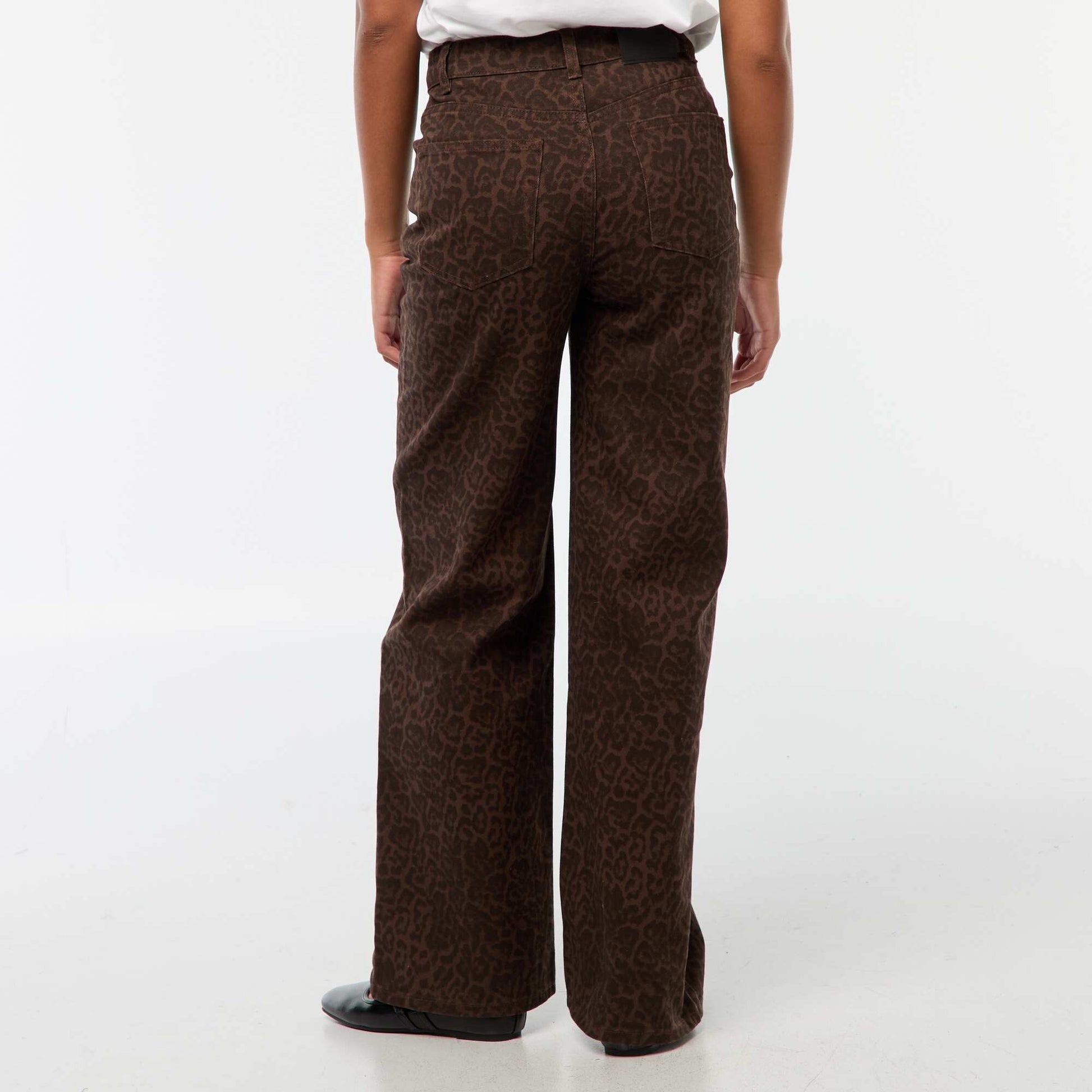 Jean Wide leg taille haute LéOPARD