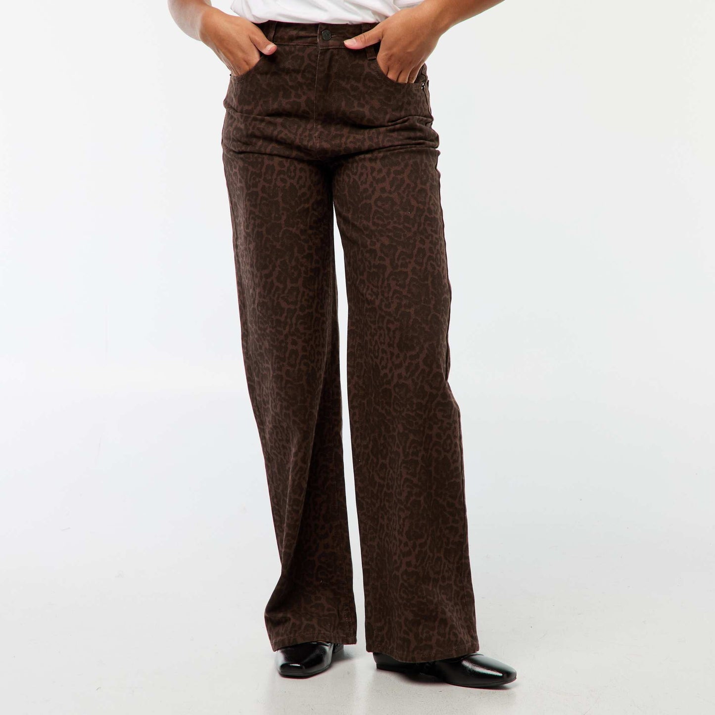 Jean Wide leg taille haute LéOPARD