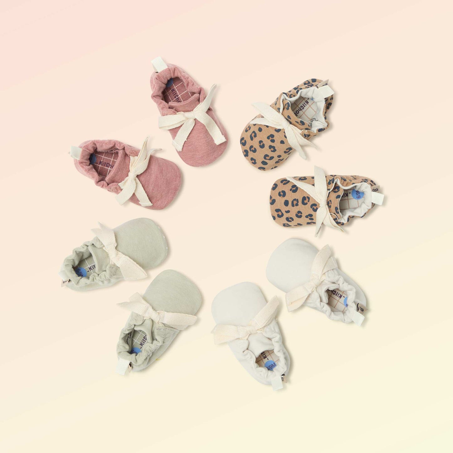 Chaussons motricité 1 'se retourner' - Kitchoun ROSE