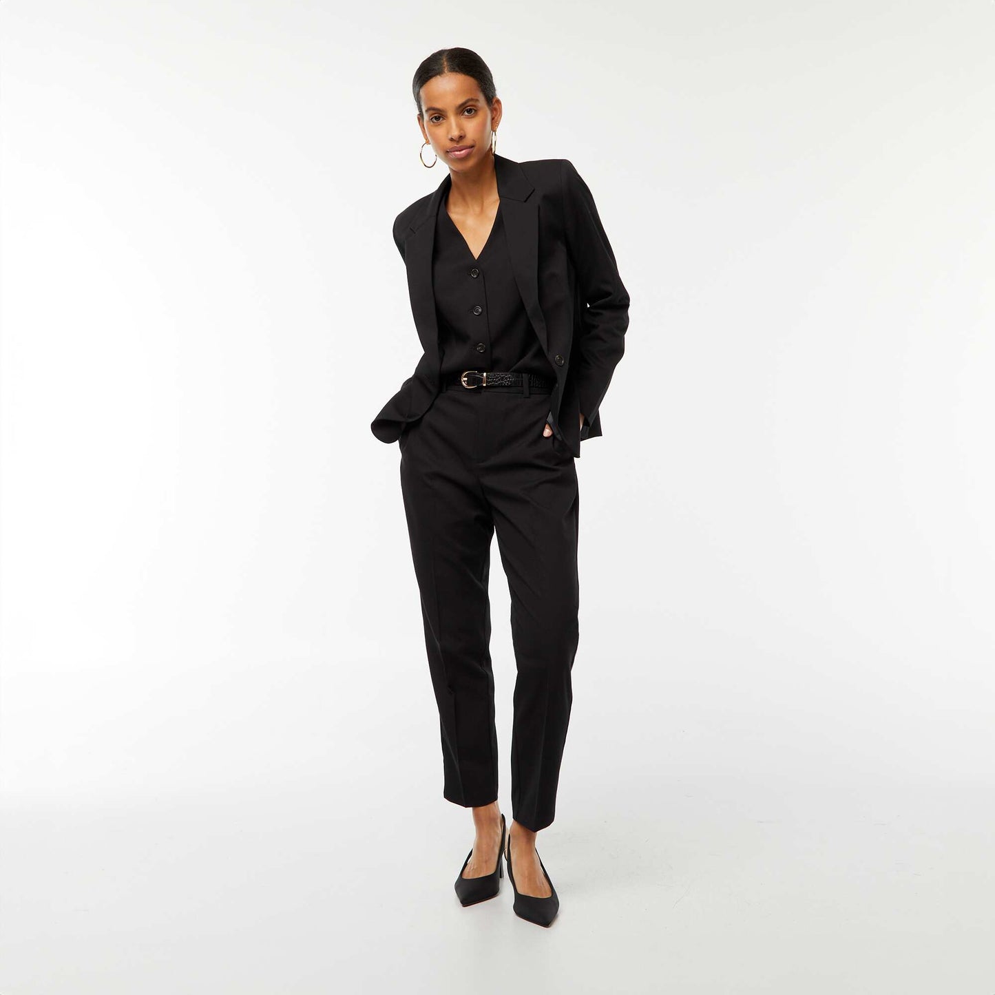 Veste de tailleur à manches longues NOIR