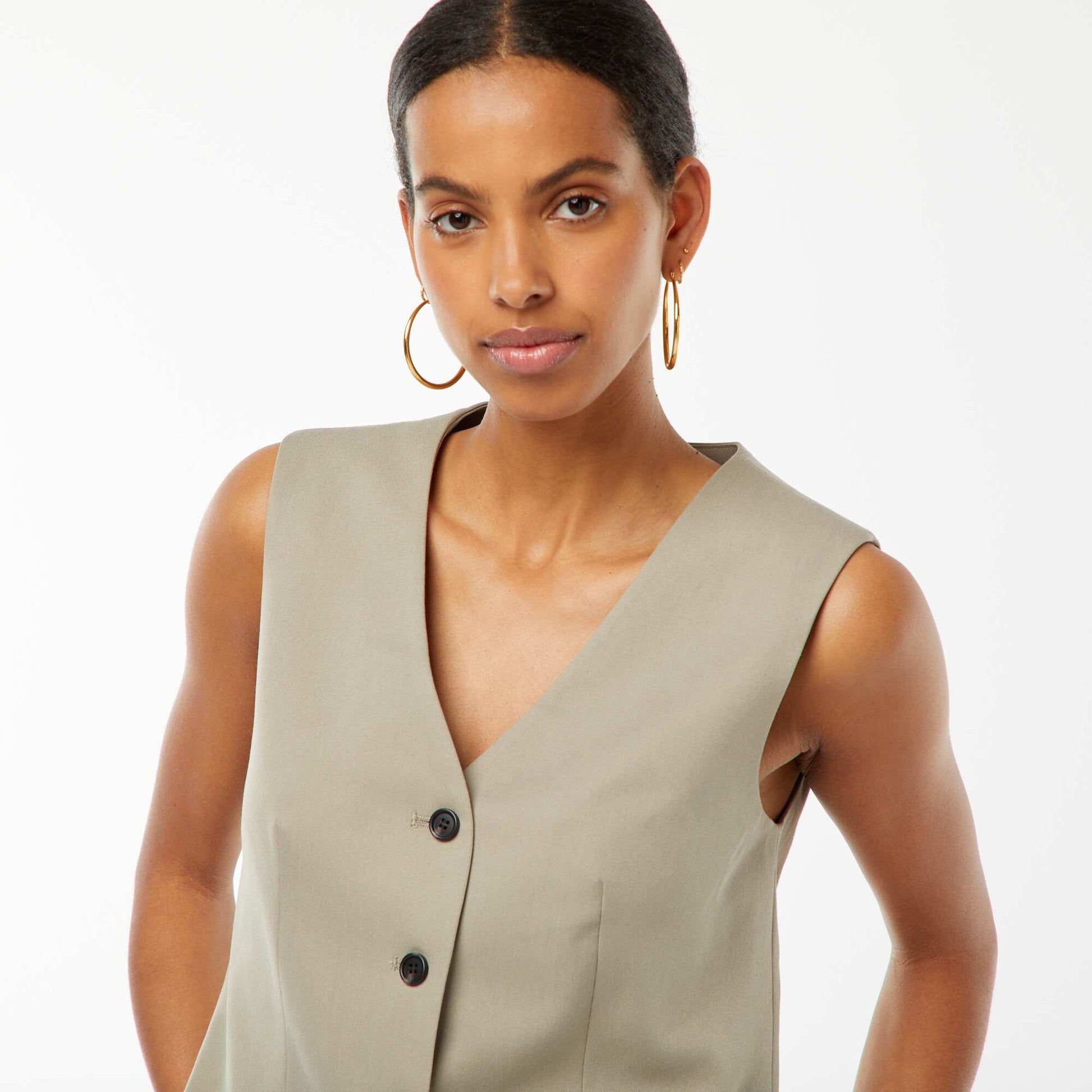 Gilet boutonné sans manches VERT