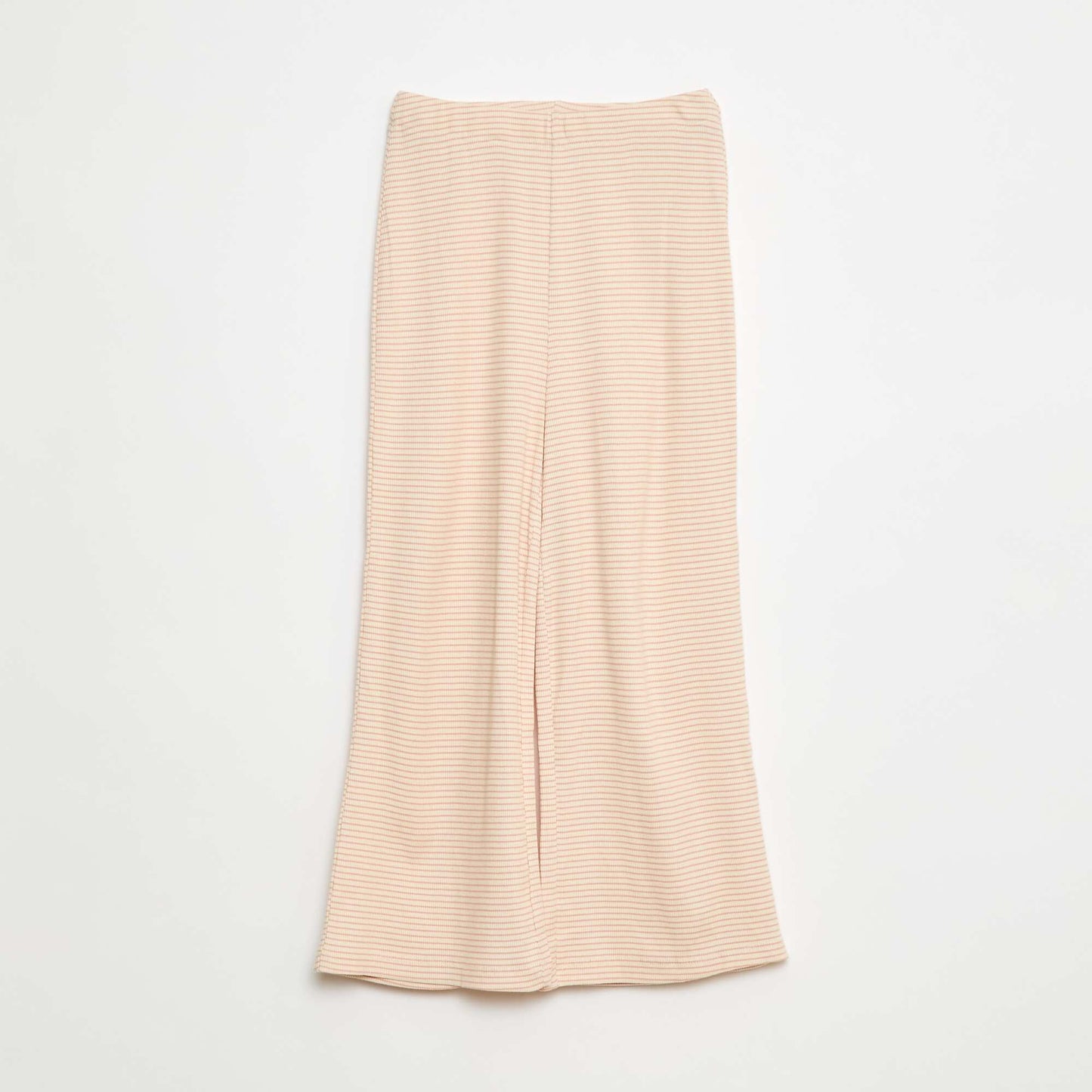Pyjama long imprimé rayé - 2 pièces BEIGE