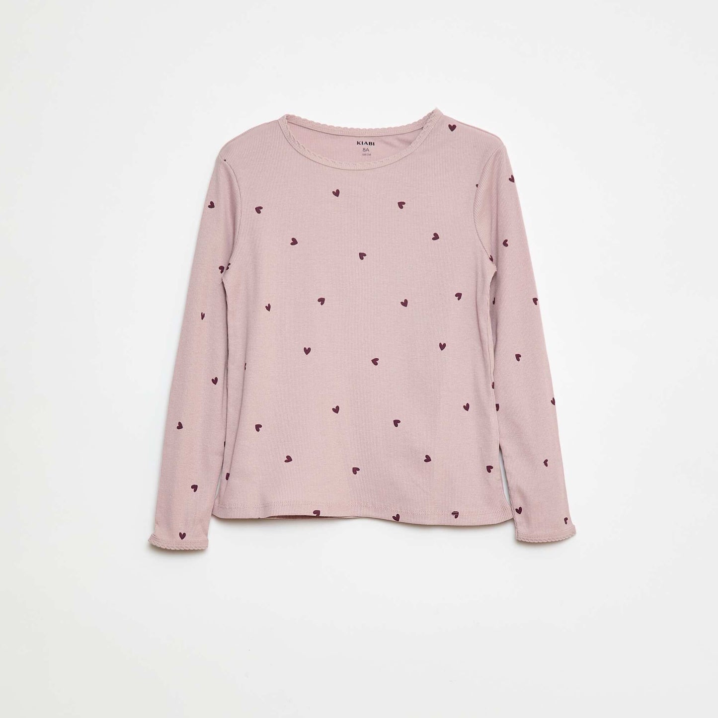 Pyjama long imprimé rayé - 2 pièces VIOLET