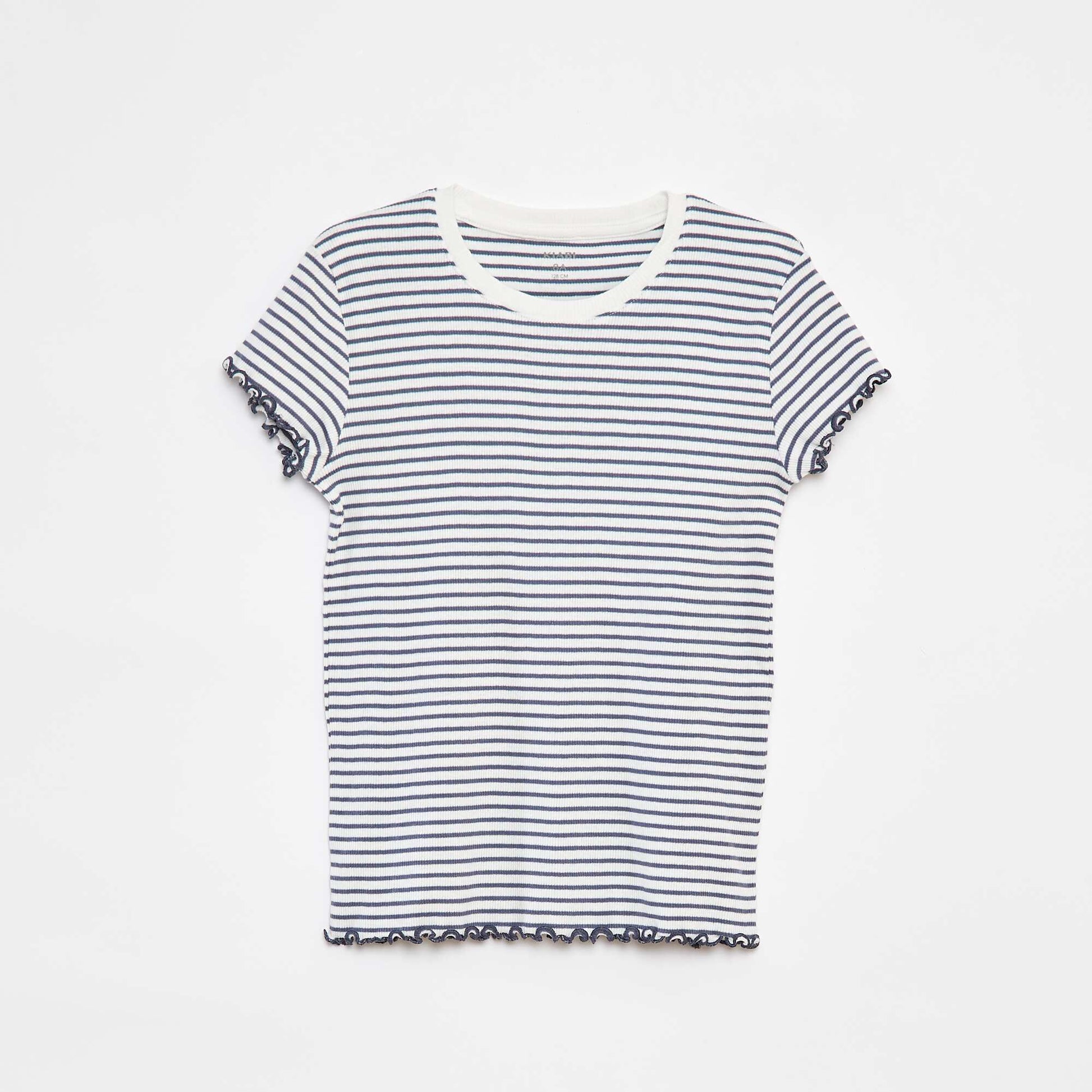 Pyjama court t-shirt + short côtelés - 2 pièces GRIS