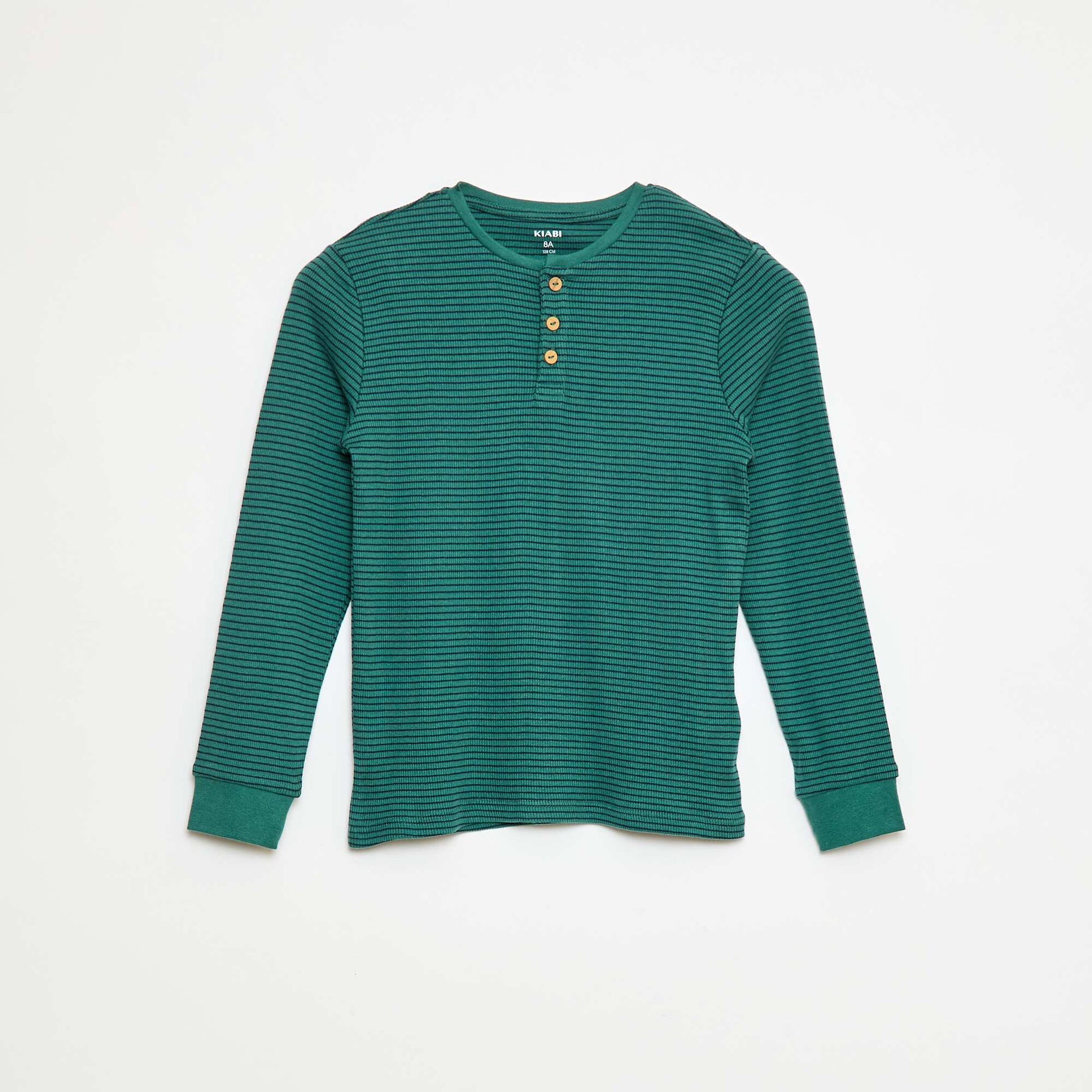 Ensemble de pyjama t-shirt + pantalon côtelés - 2 pièces VERT