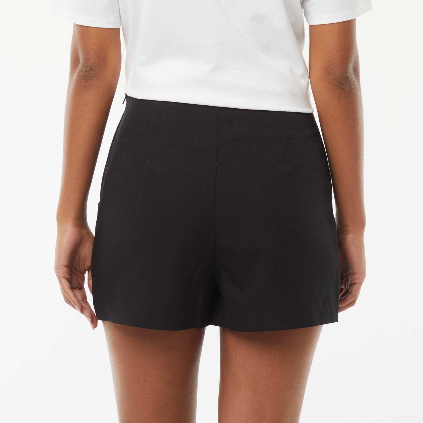 Jupe short à taille haute NOIR