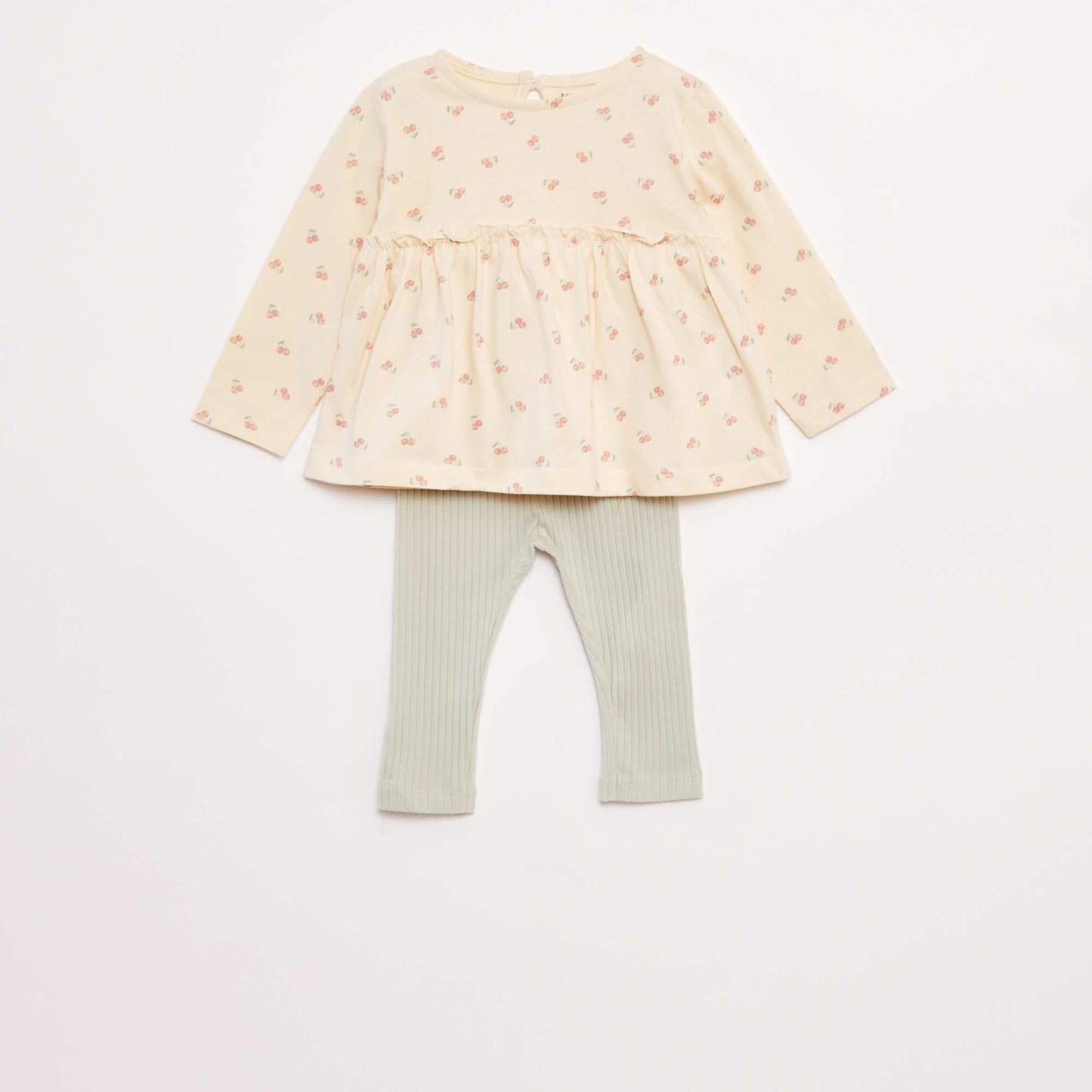 Ensemble t-shirt + legging côtelé - 2 pièces BLEU