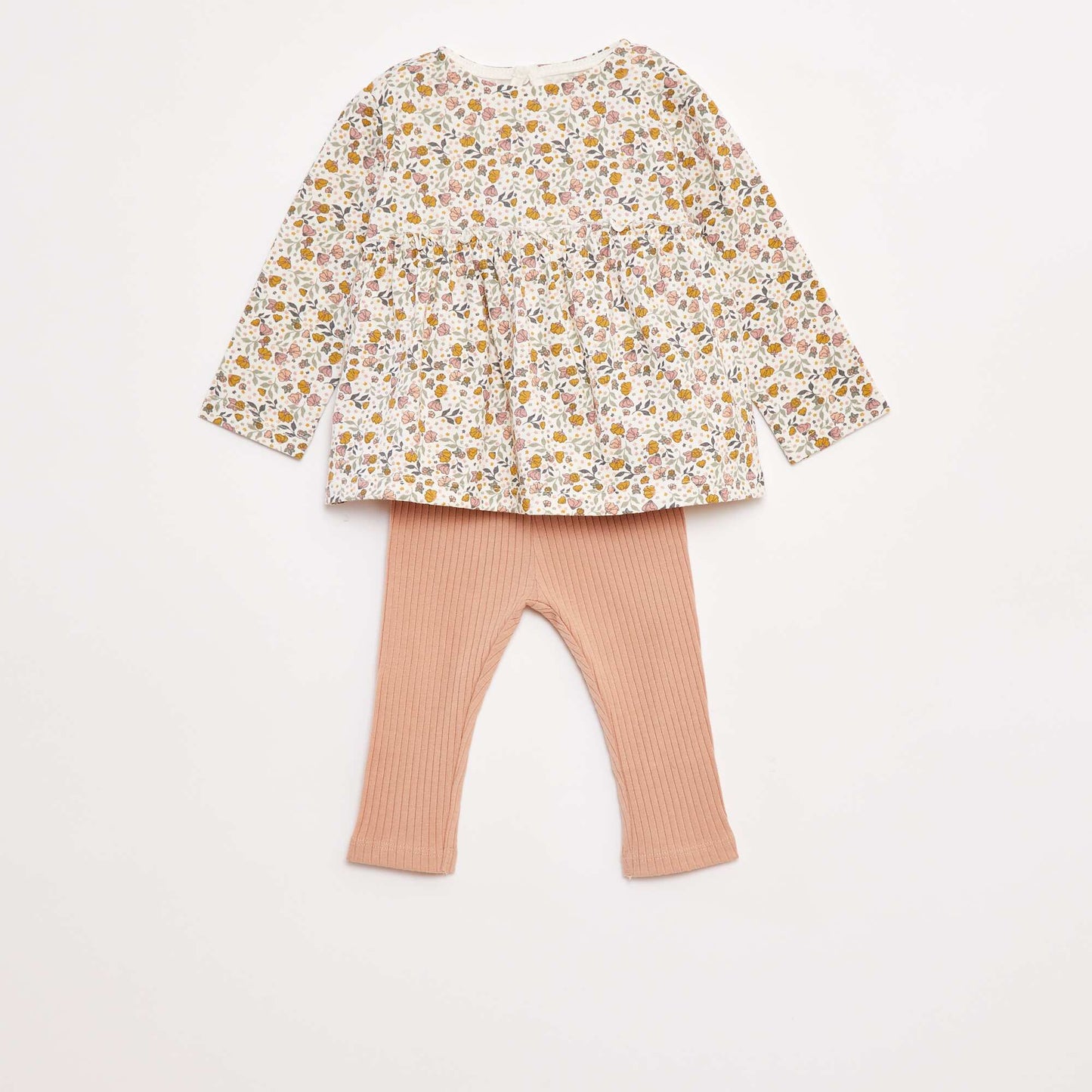 Ensemble t-shirt + legging côtelé - 2 pièces ROSE