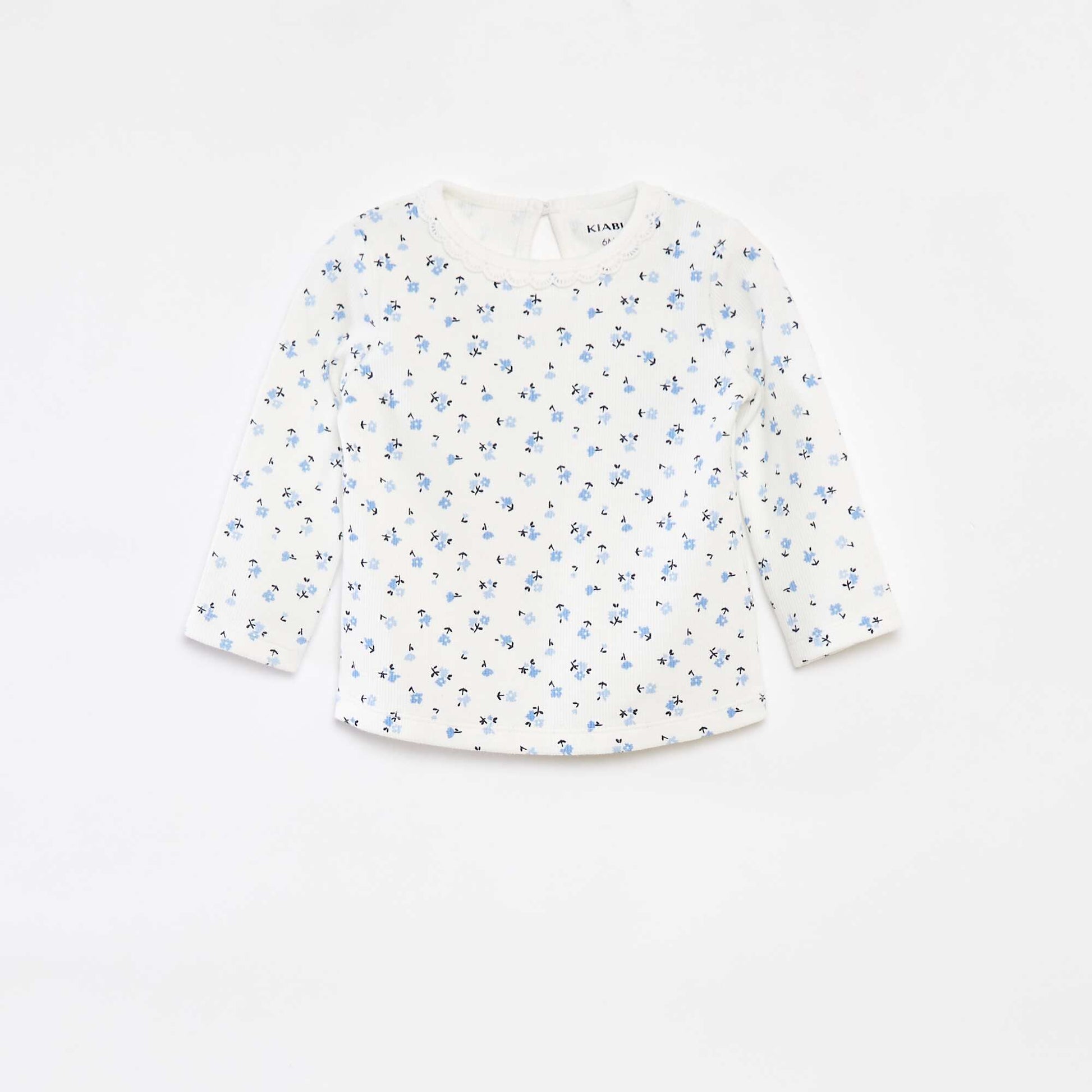 Ensemble t-shirt à manches longues + legging - 2 pièces BLANC